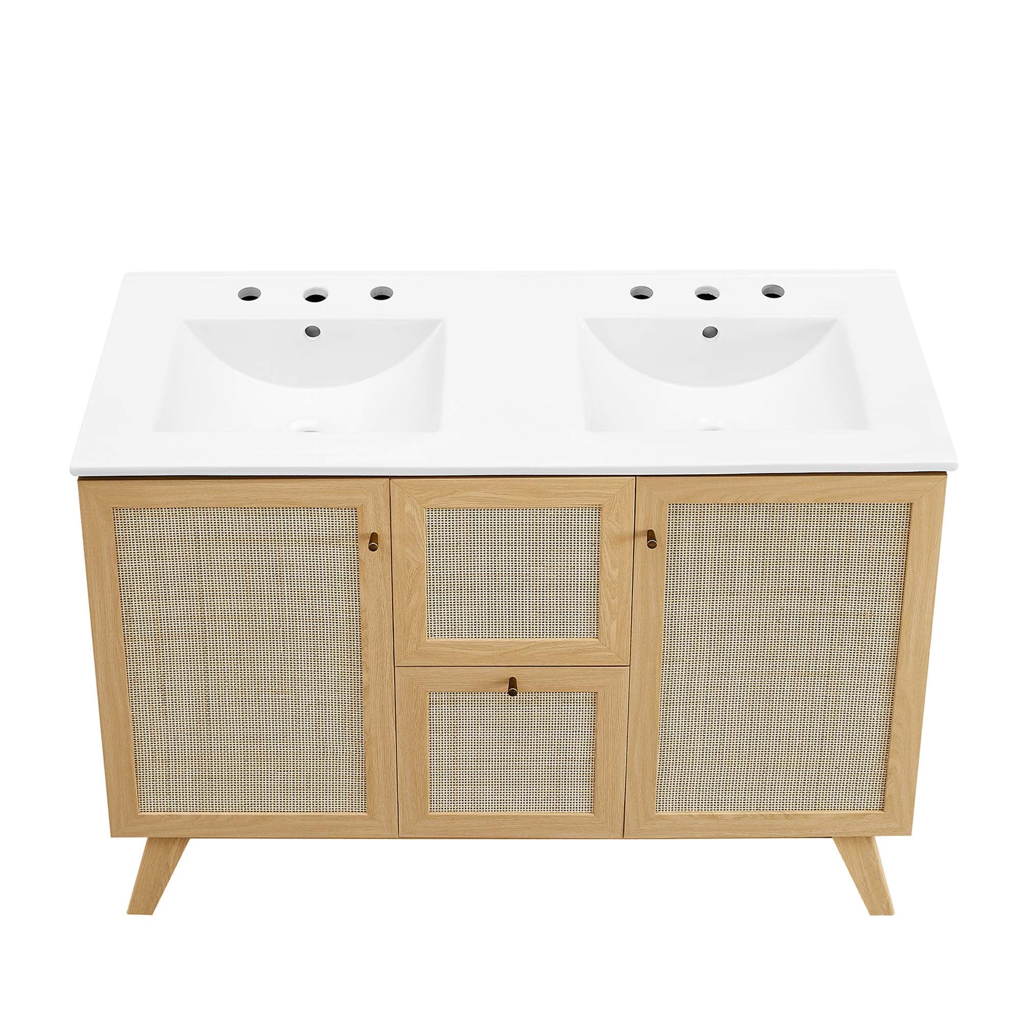 Meuble-lavabo de salle de bain Soma avec lavabo blanc inclus