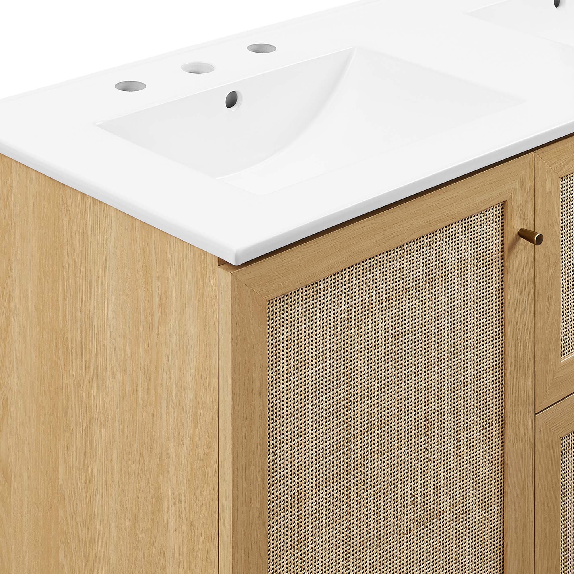 Meuble-lavabo de salle de bain Soma avec lavabo blanc inclus