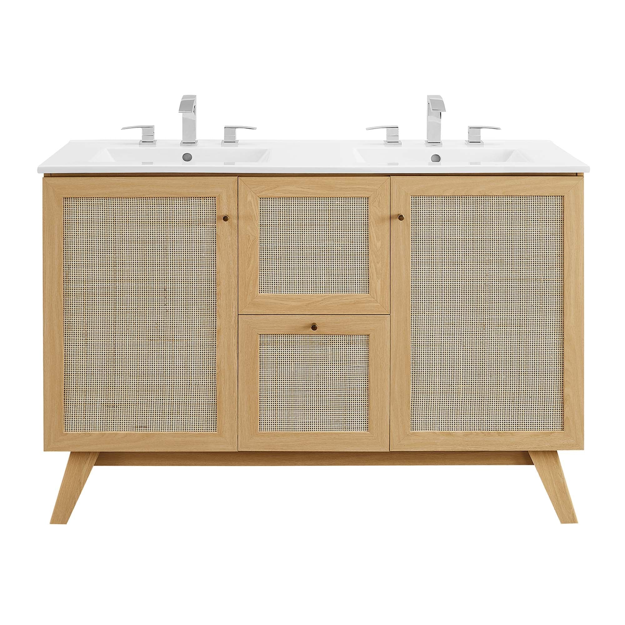 Meuble-lavabo de salle de bain Soma avec lavabo blanc inclus