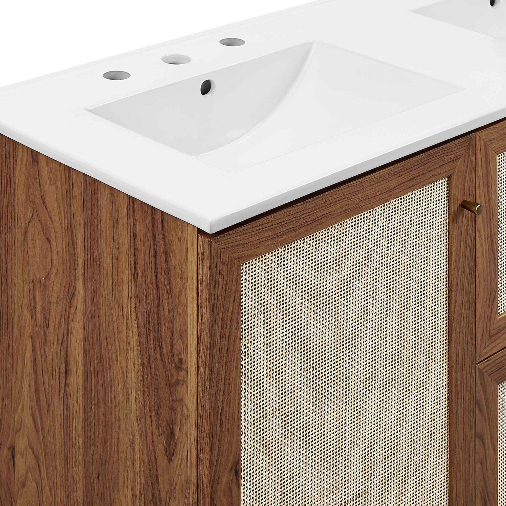 Meuble-lavabo de salle de bain Soma avec lavabo blanc inclus