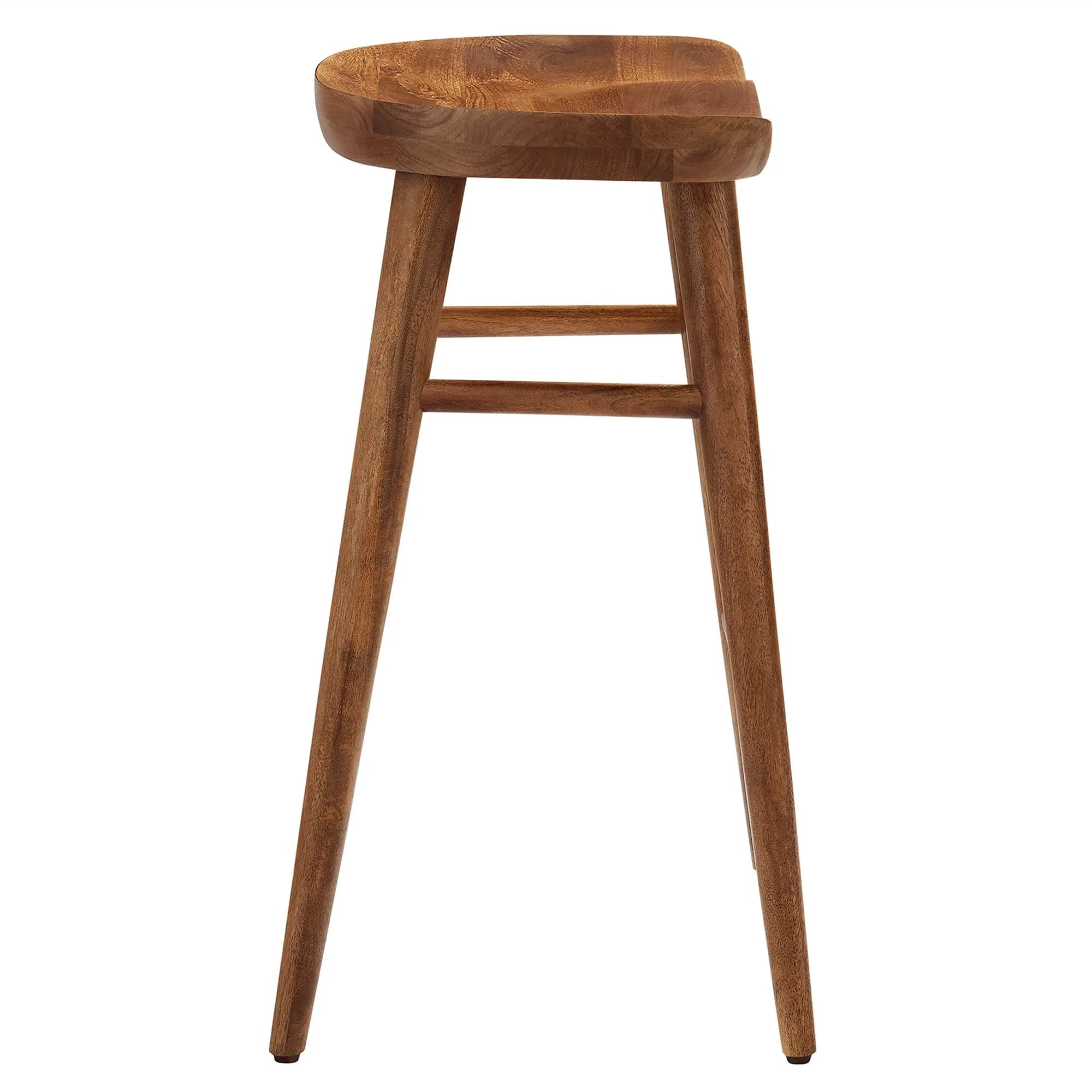 Saville Backless Wood Counter Stools - Set of 2