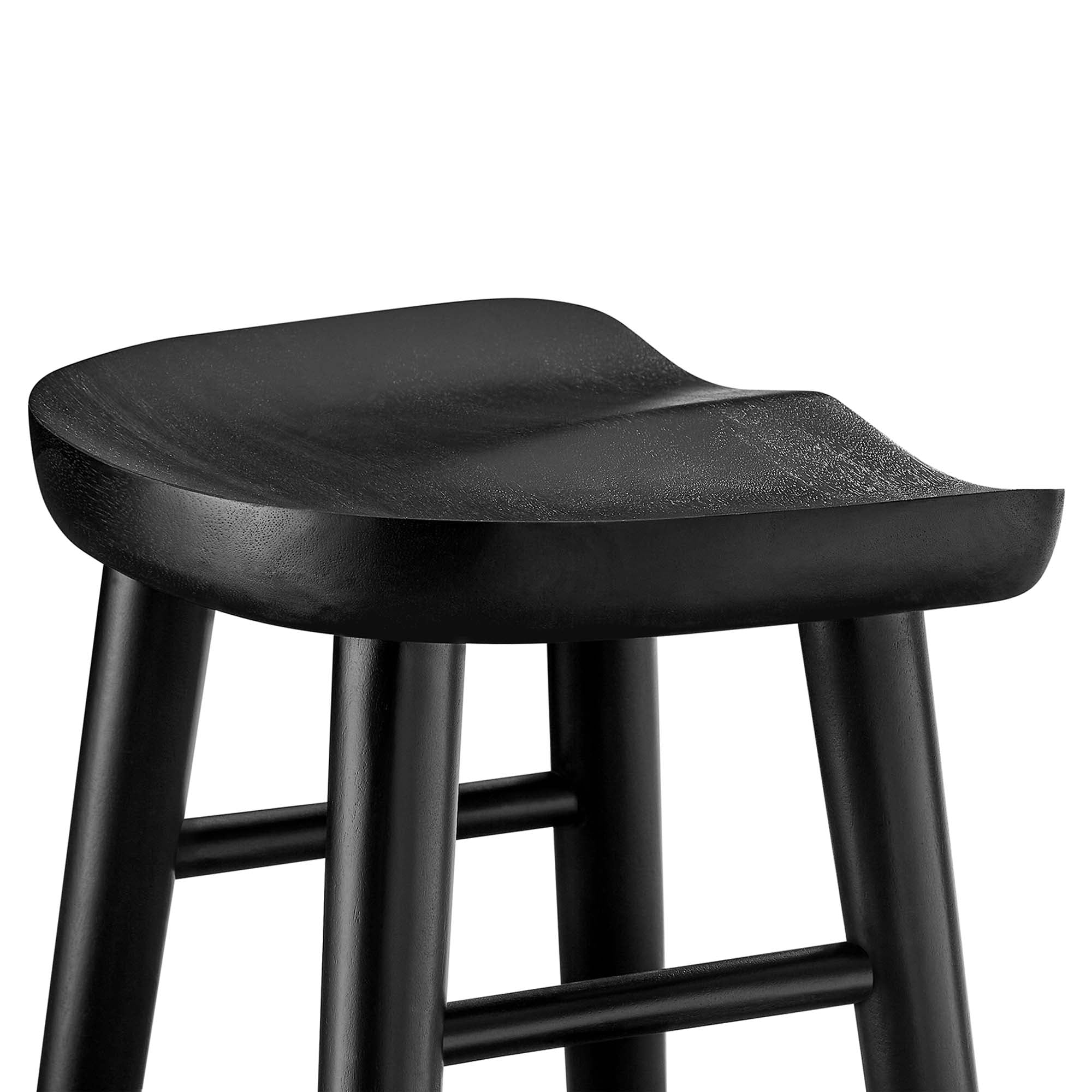 Saville Backless Wood Bar Stools Set of 2