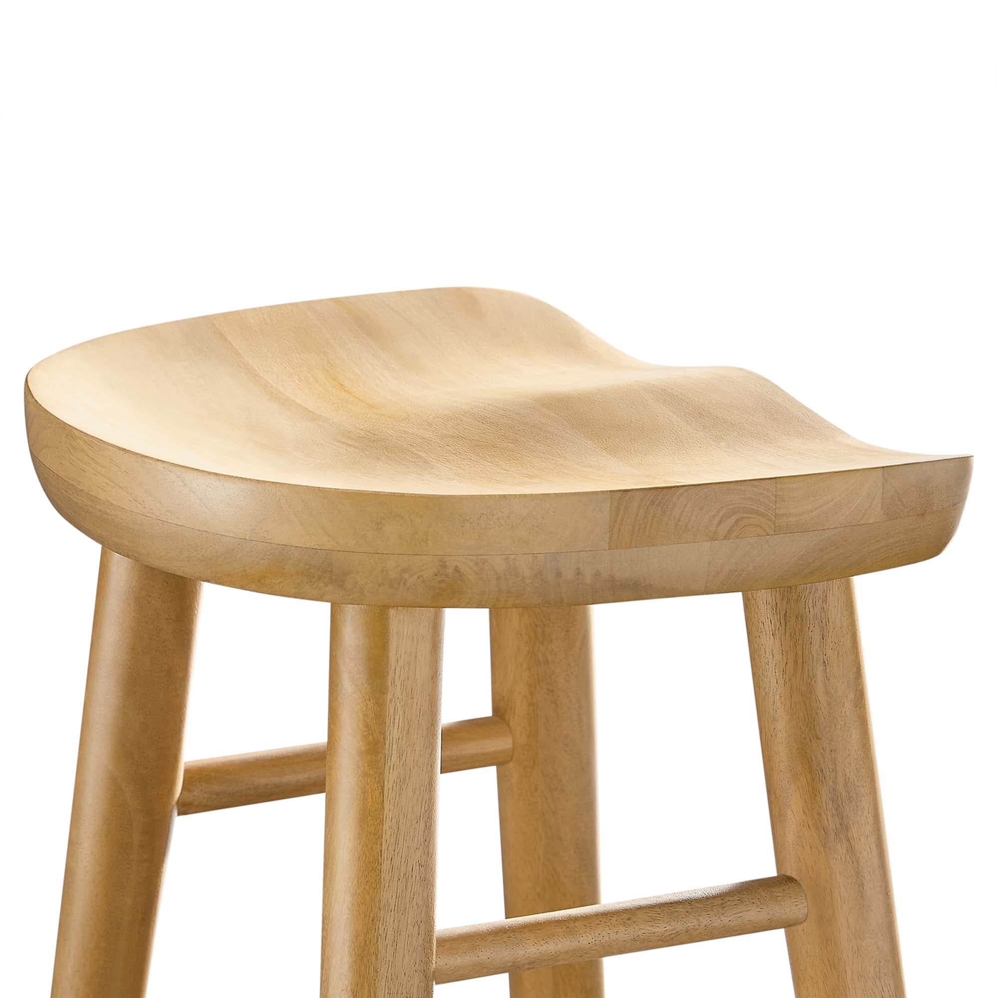 Saville Backless Wood Bar Stools Set of 2