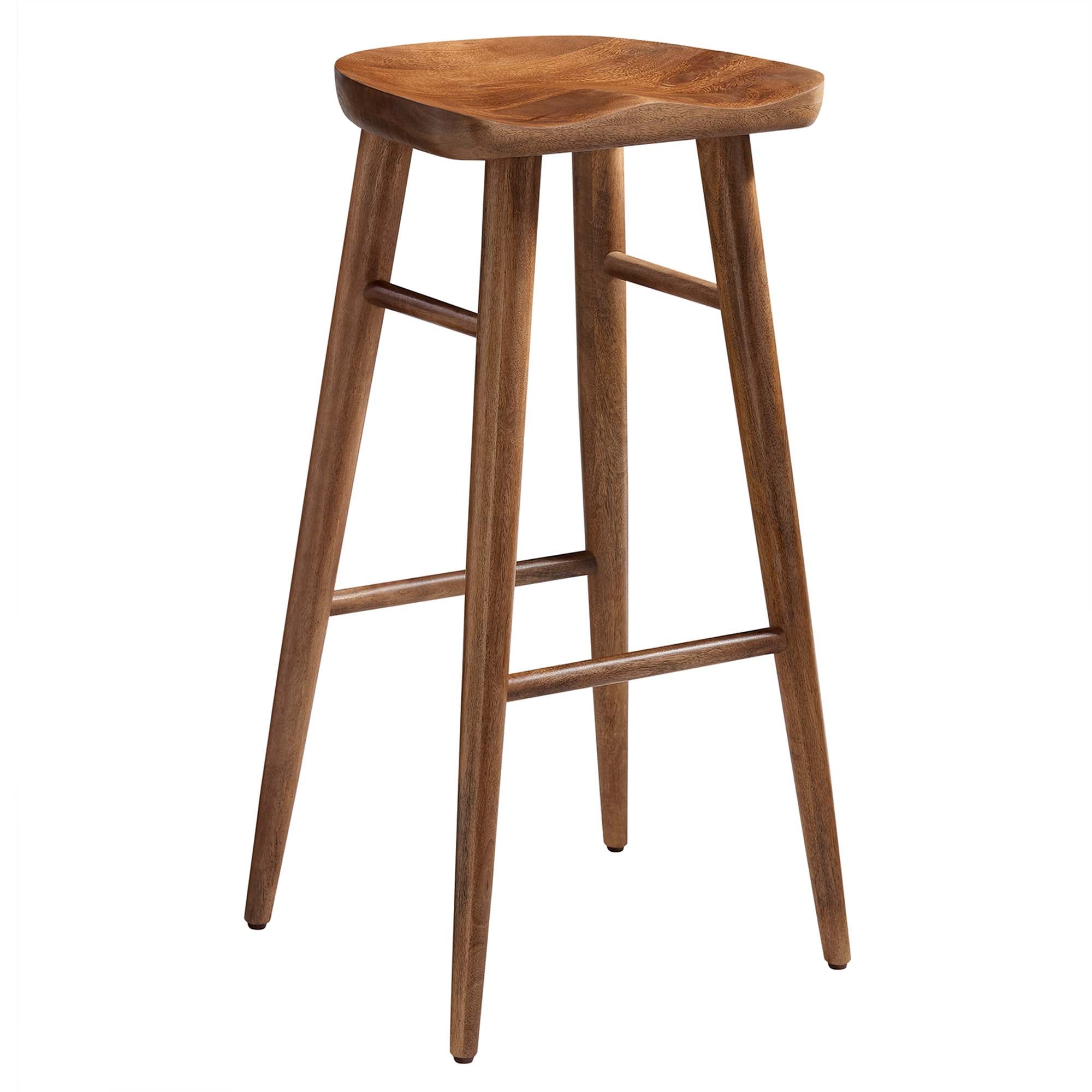 Saville Backless Wood Bar Stools Set of 2