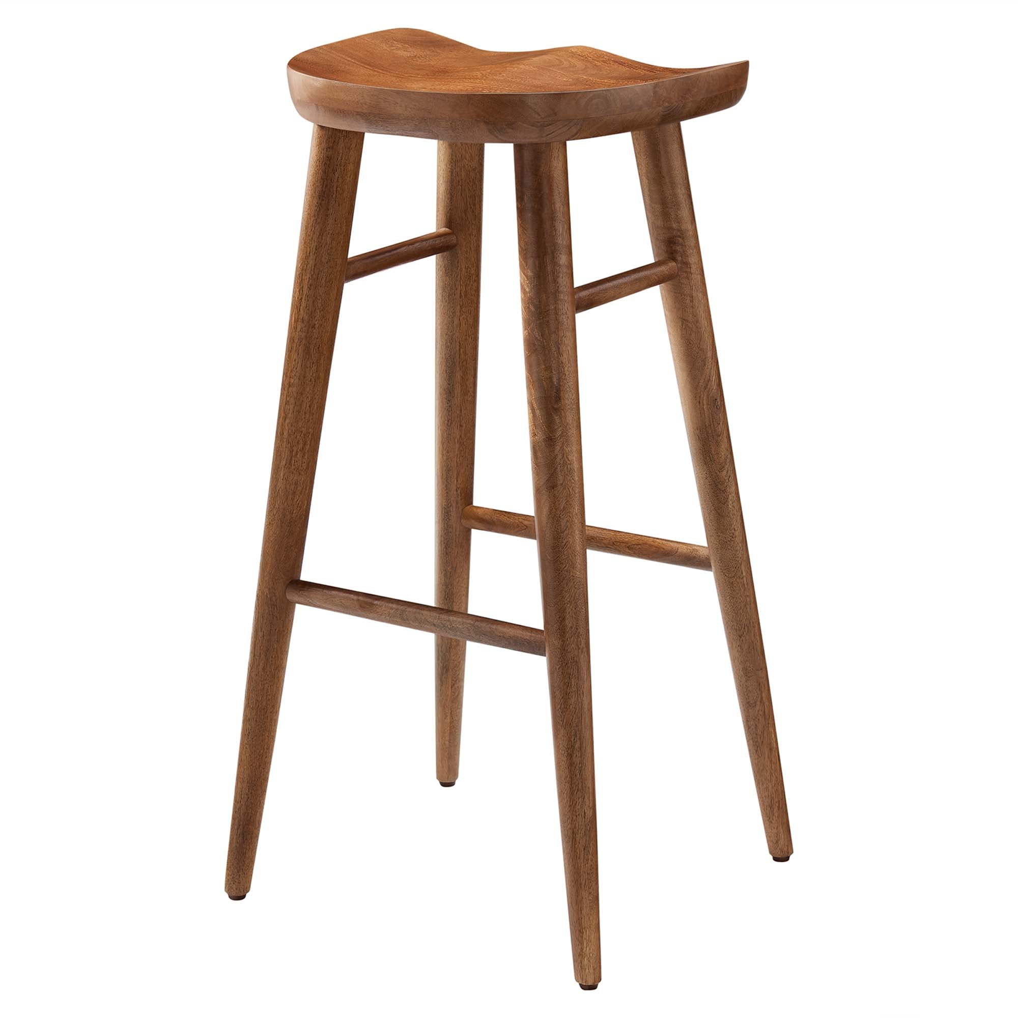 Saville Backless Wood Bar Stools Set of 2