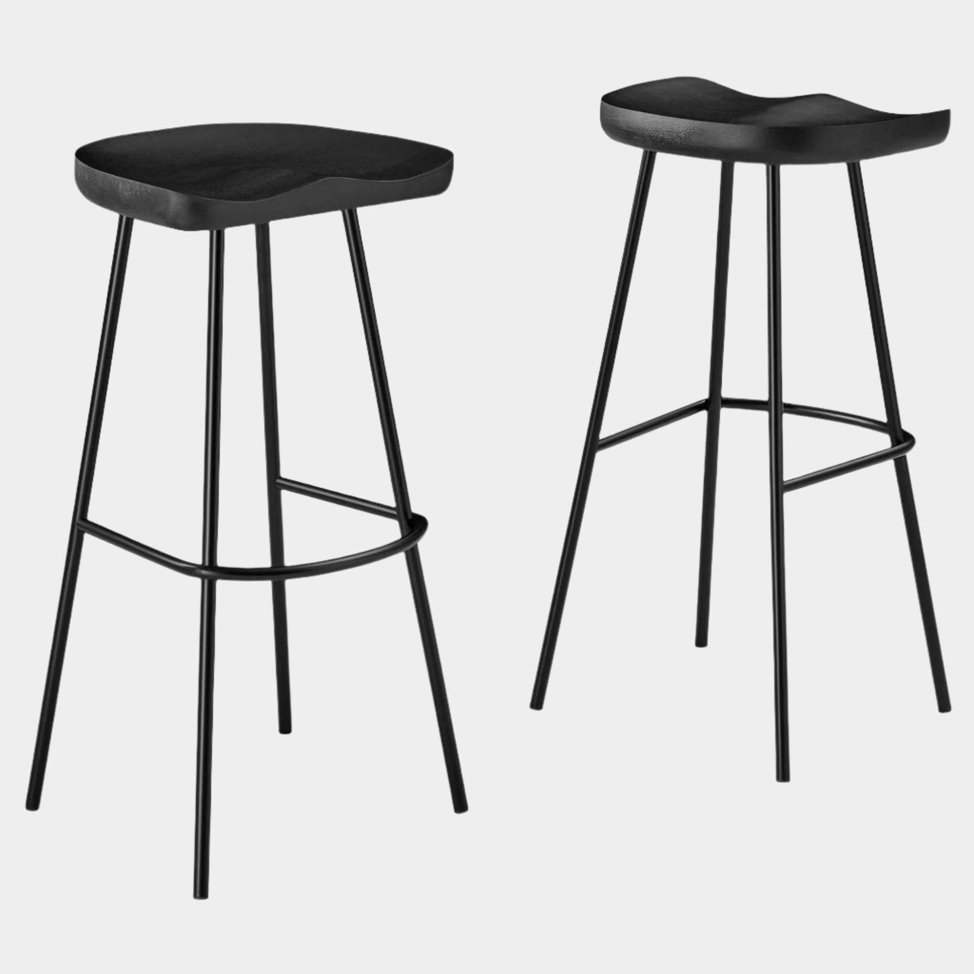 Concord Backless Wood Bar Stools - Set of 2