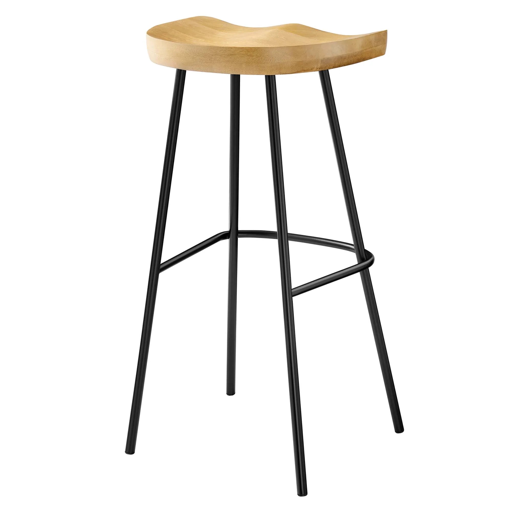 Concord Backless Wood Bar Stools - Set of 2