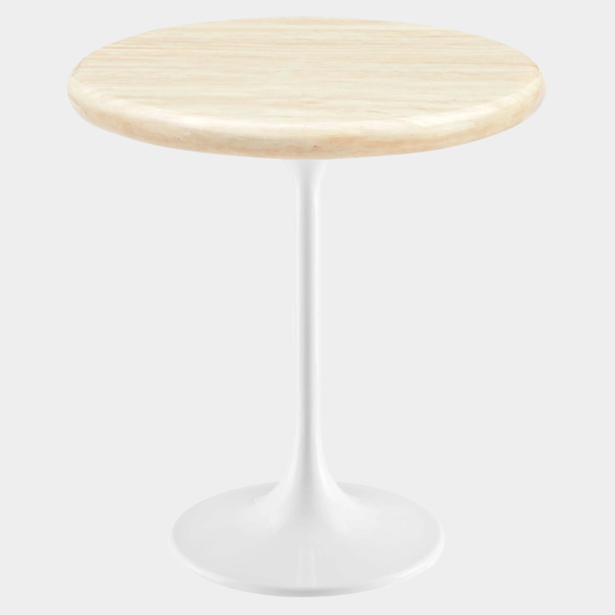 Lippa Round Artificial Travertine Side Table