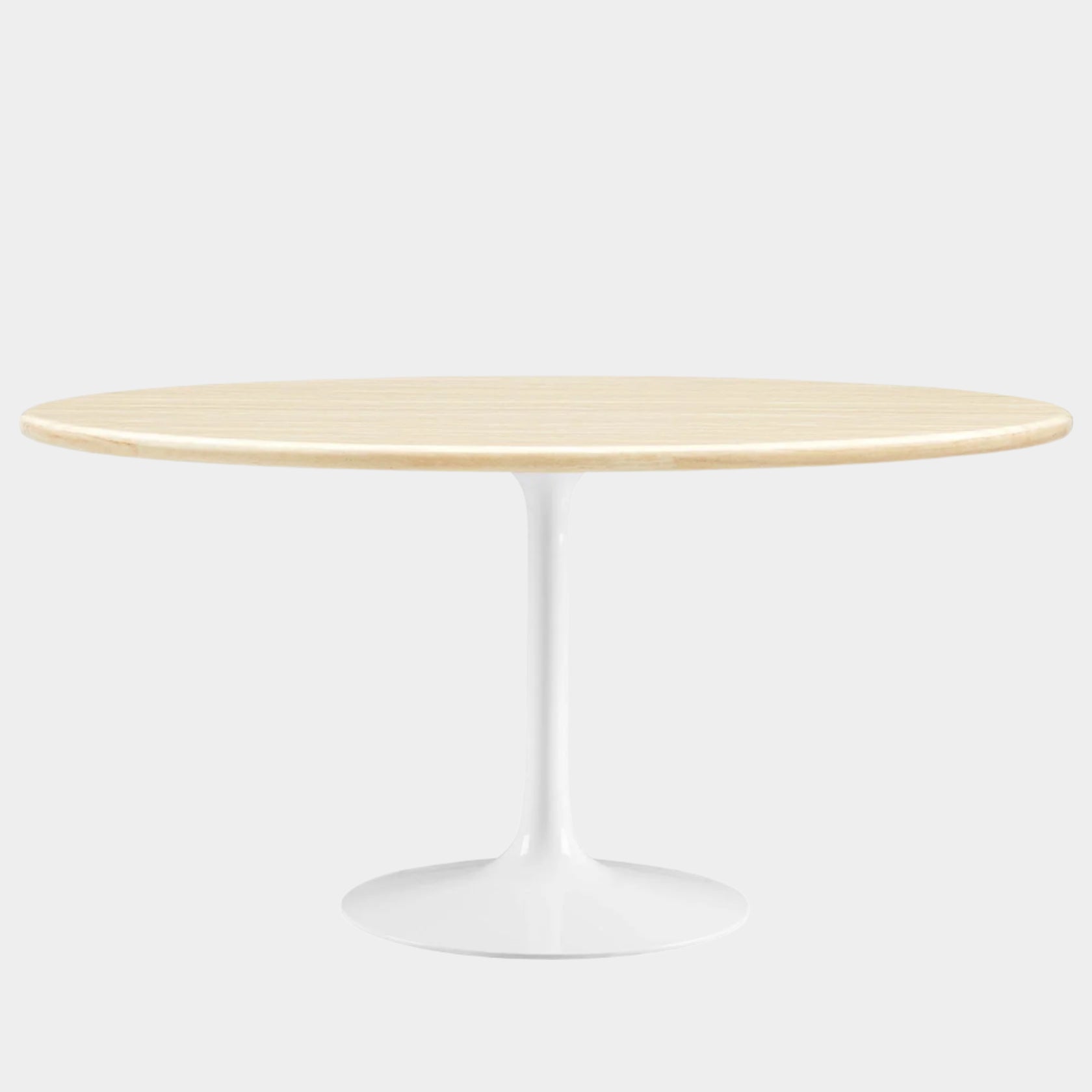 Lippa Oval Artificial Travertine Dining Table