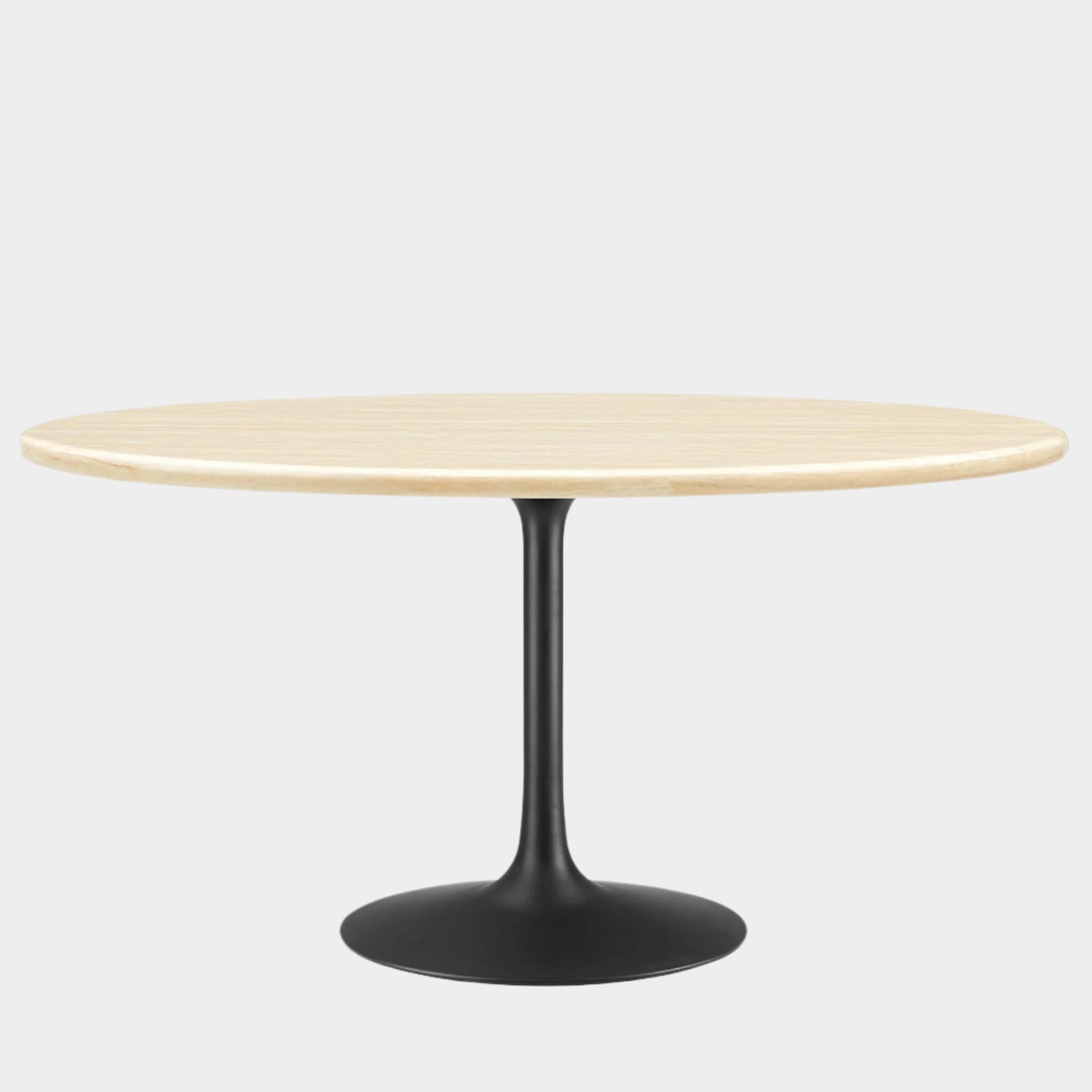 Lippa Oval Artificial Travertine Dining Table