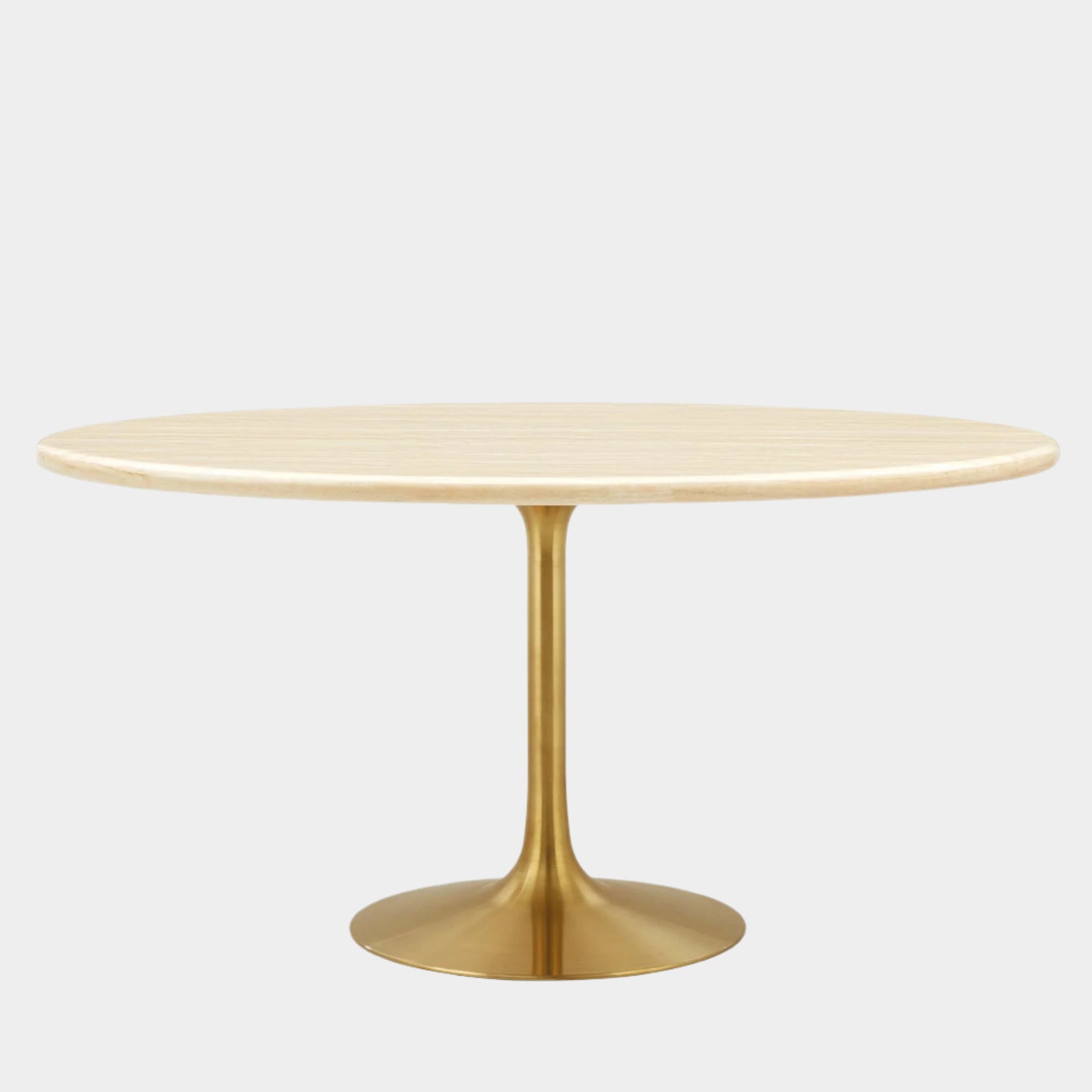 Lippa Oval Artificial Travertine Dining Table