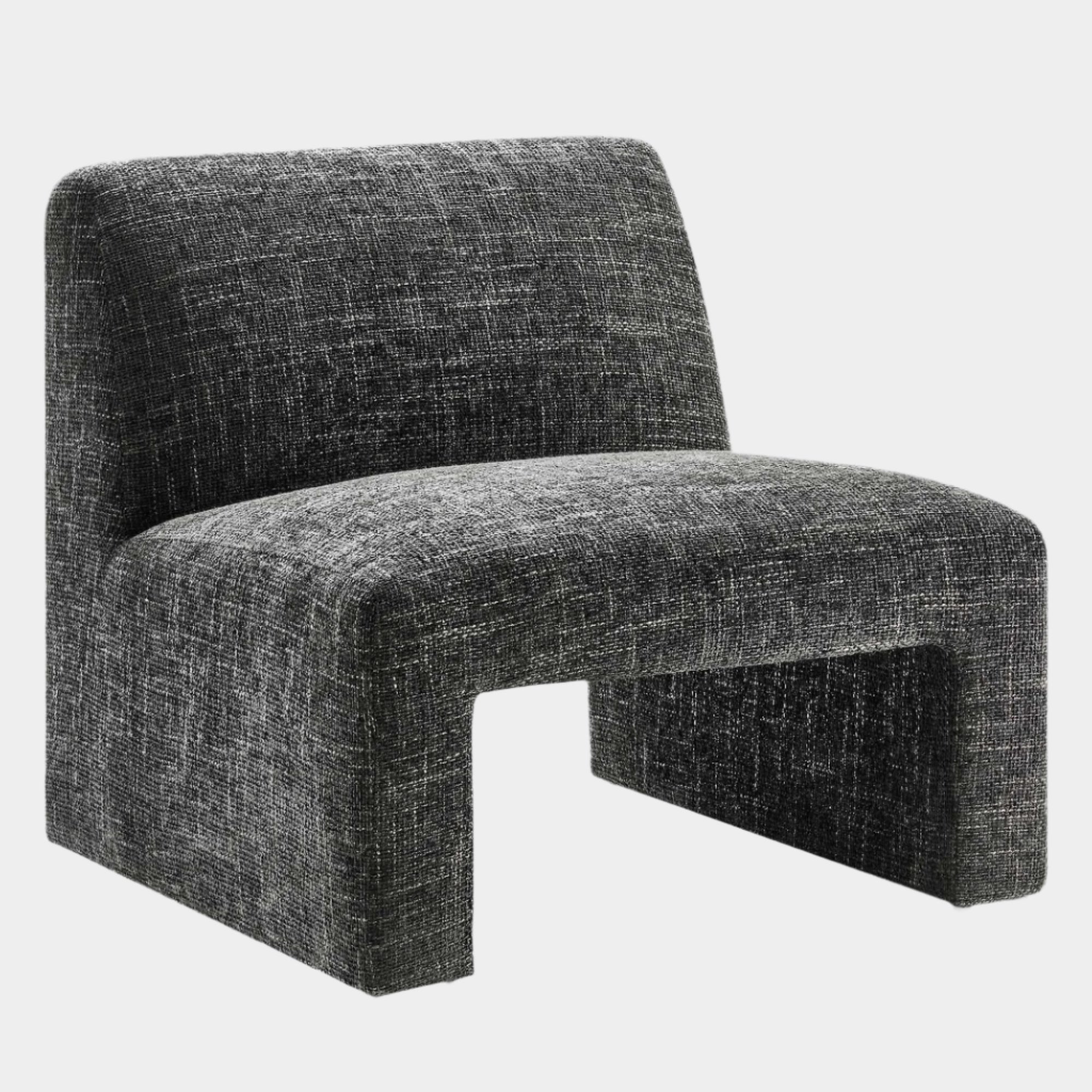 Fauteuil d'appoint rembourré en chenille Amita 