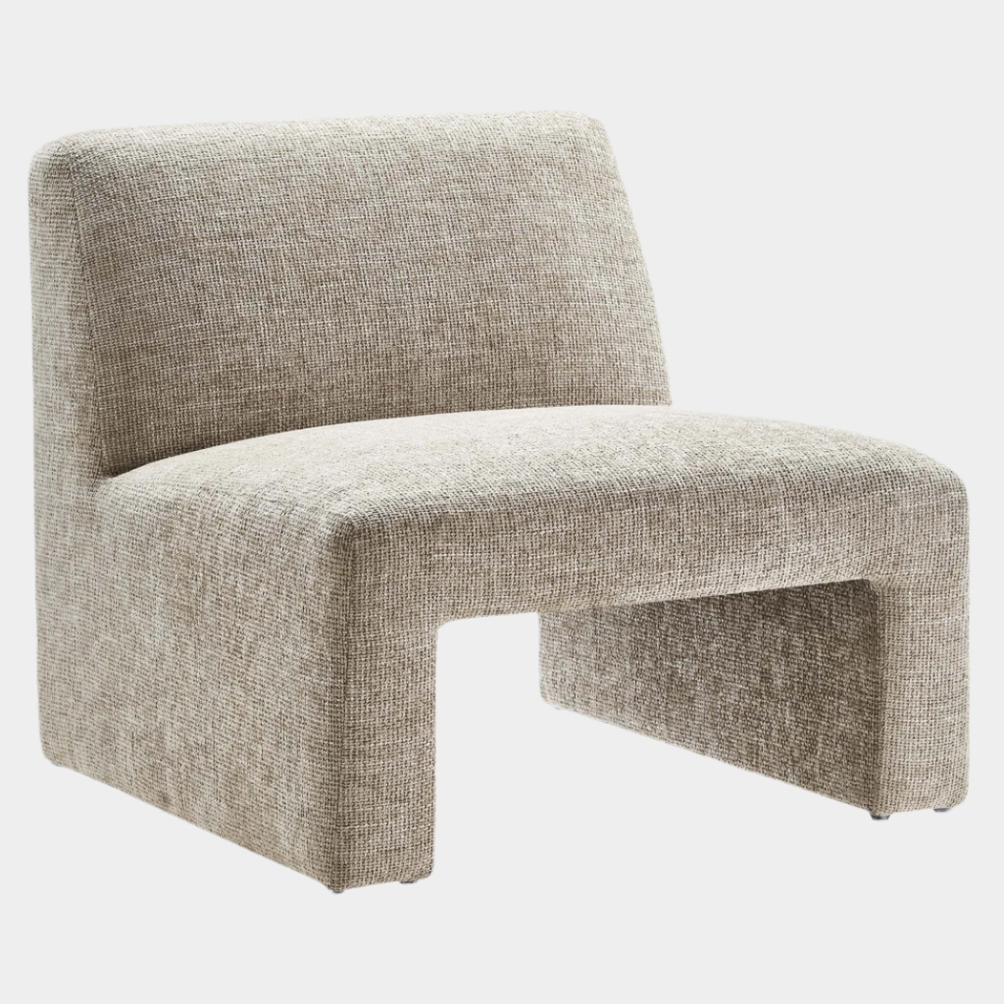 Fauteuil d'appoint rembourré en chenille Amita 