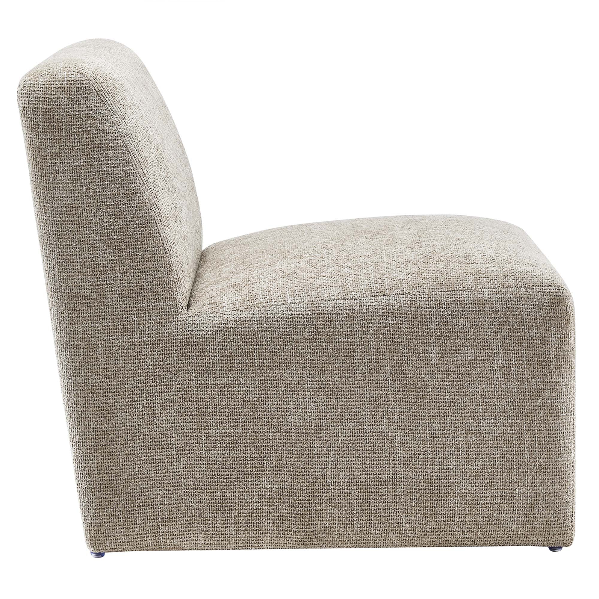 Fauteuil d'appoint rembourré en chenille Amita 