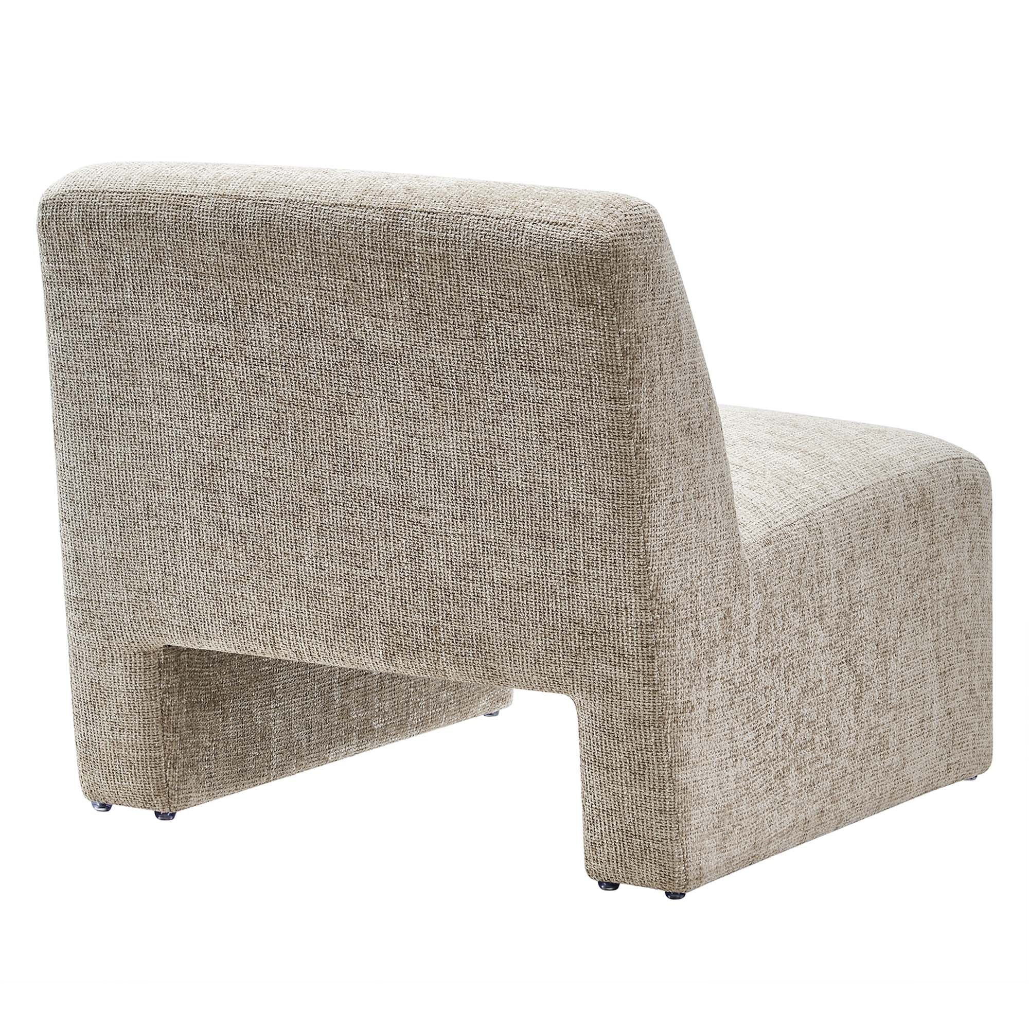 Fauteuil d'appoint rembourré en chenille Amita 