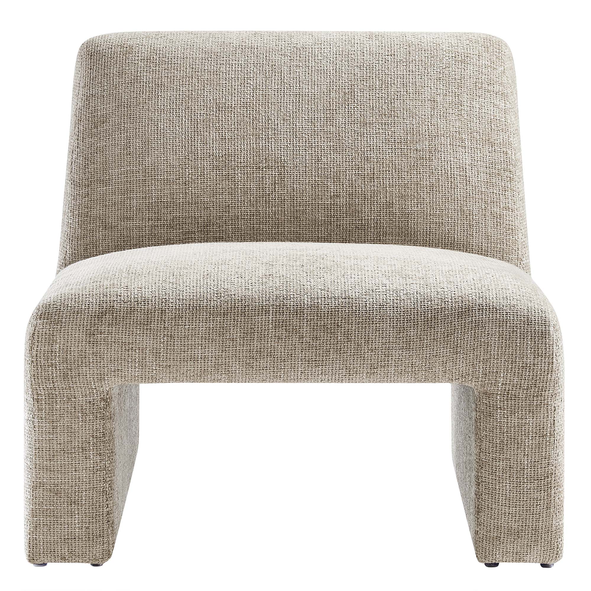 Fauteuil d'appoint rembourré en chenille Amita 