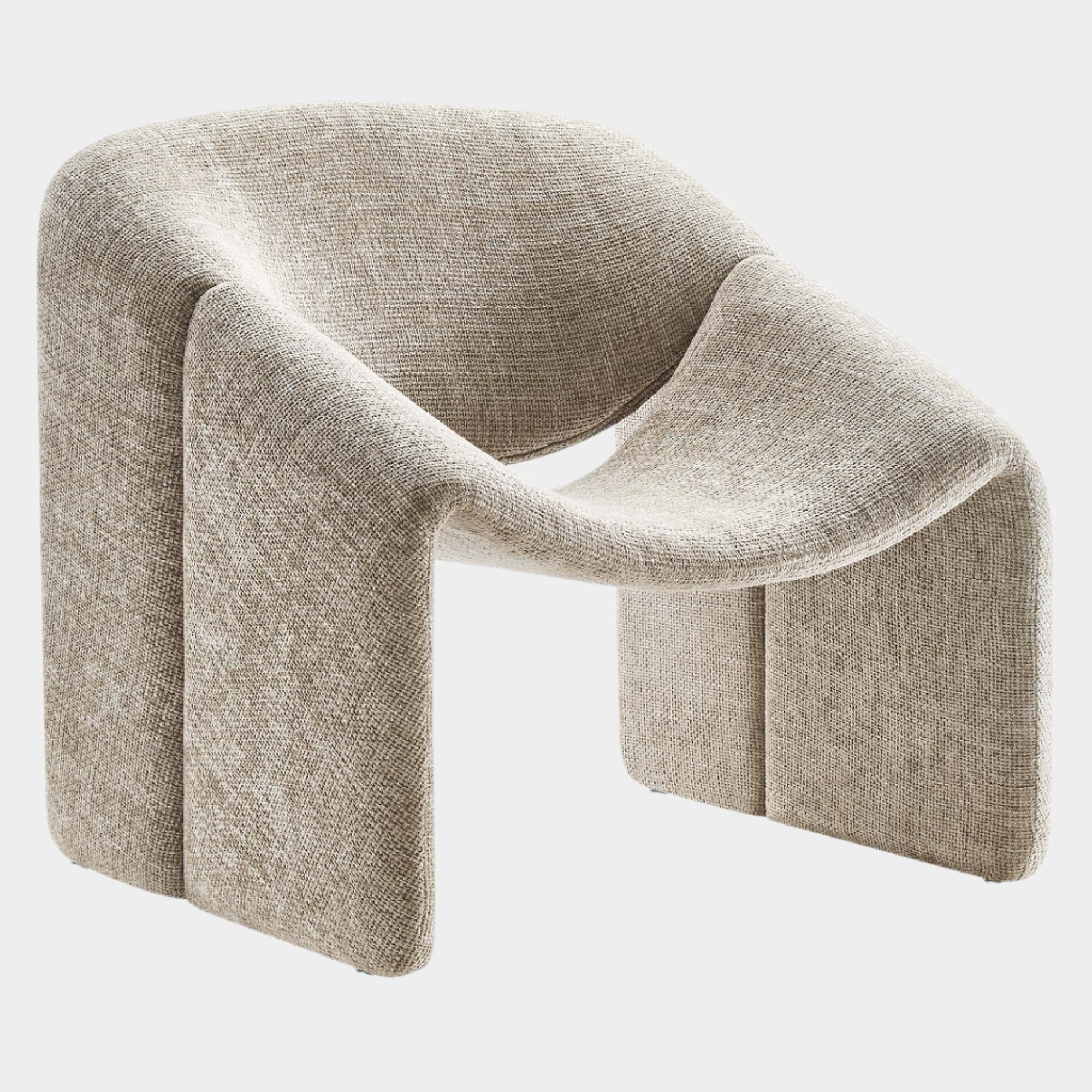 Fauteuil d'appoint rembourré en chenille Vivi 