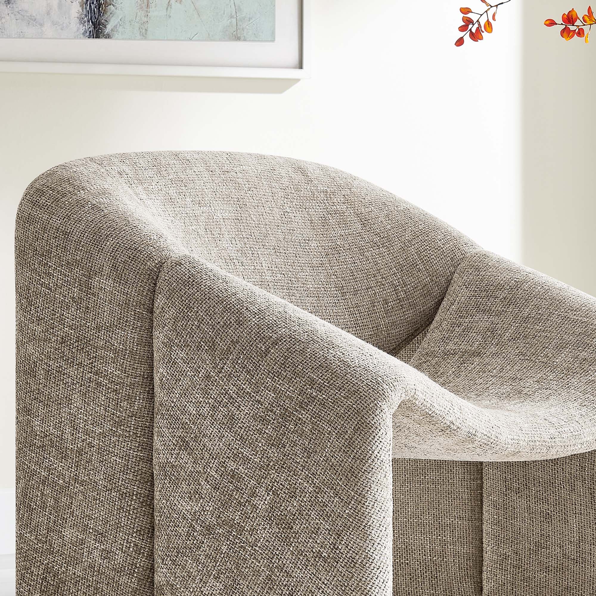 Fauteuil d'appoint rembourré en chenille Vivi 