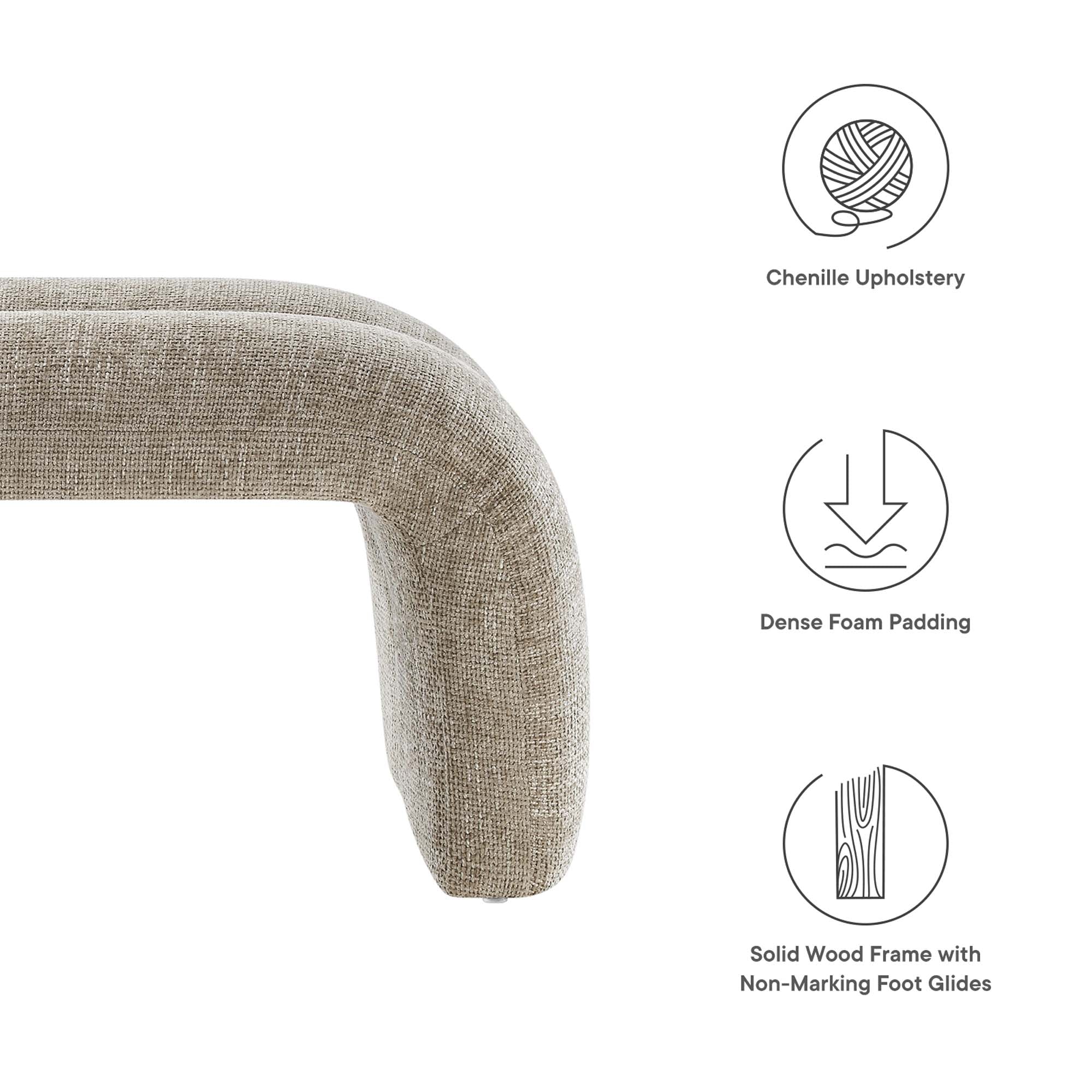 Chaise sans accoudoirs rembourrée en duvet Commix