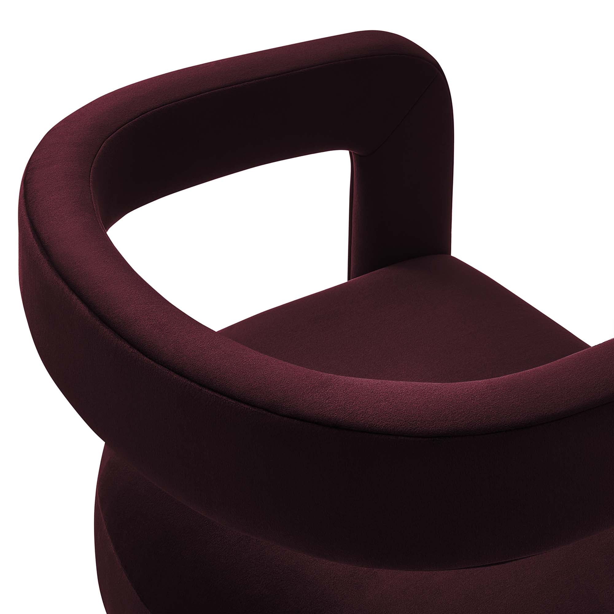 Fauteuil de salon en velours Ponder Performance 