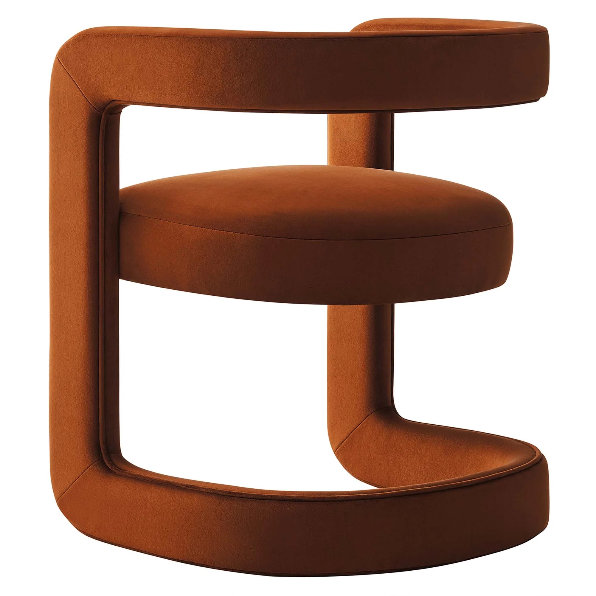 Winslow Barrel Performance Velvet Dining Chair