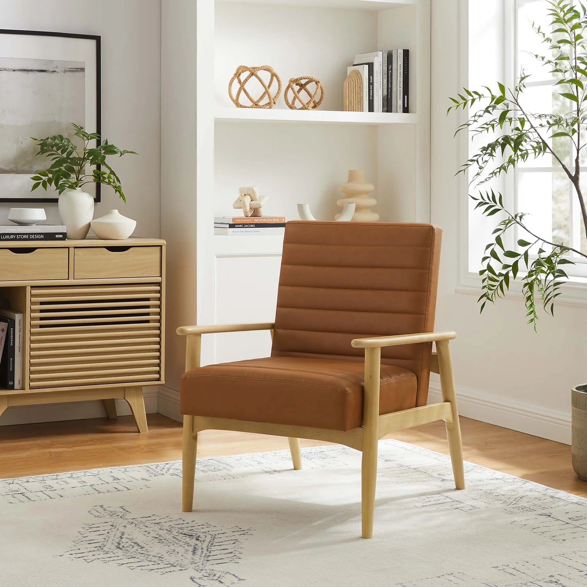 Jensen Vegan Leather Accent Chair