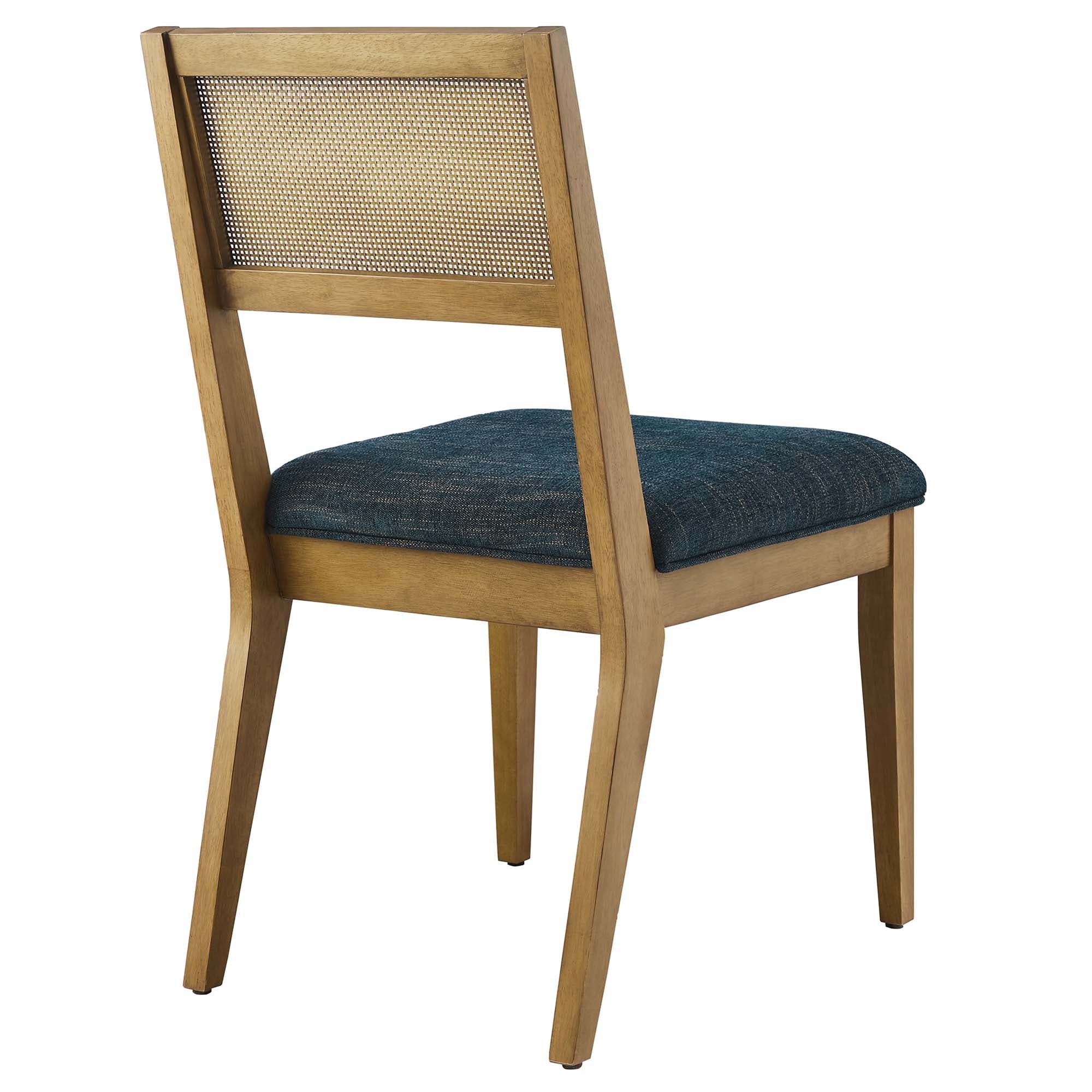 Nimba Rattan Fabric Dining Chairs Set of 2