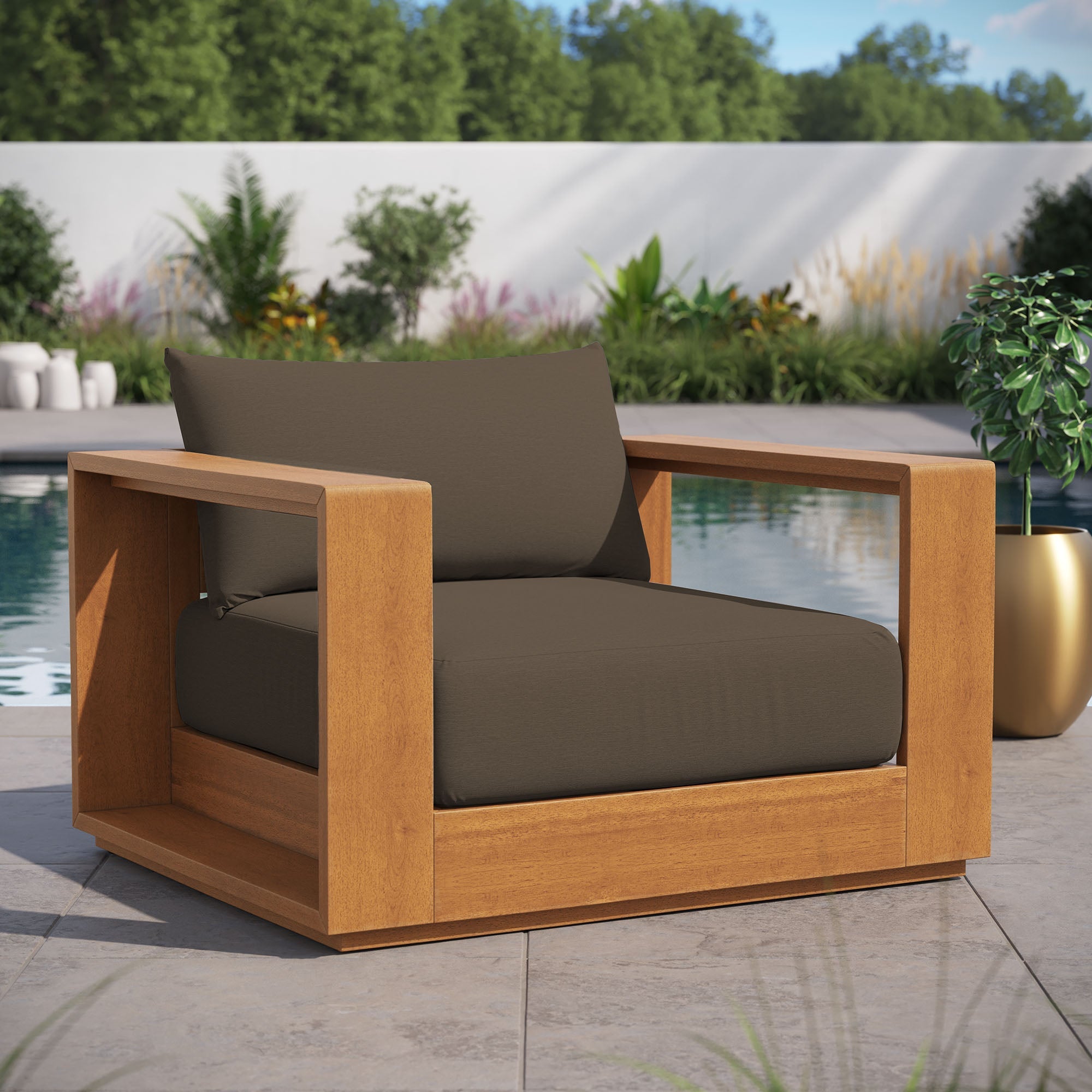 Tahoe Outdoor Patio Acacia Wood Chair