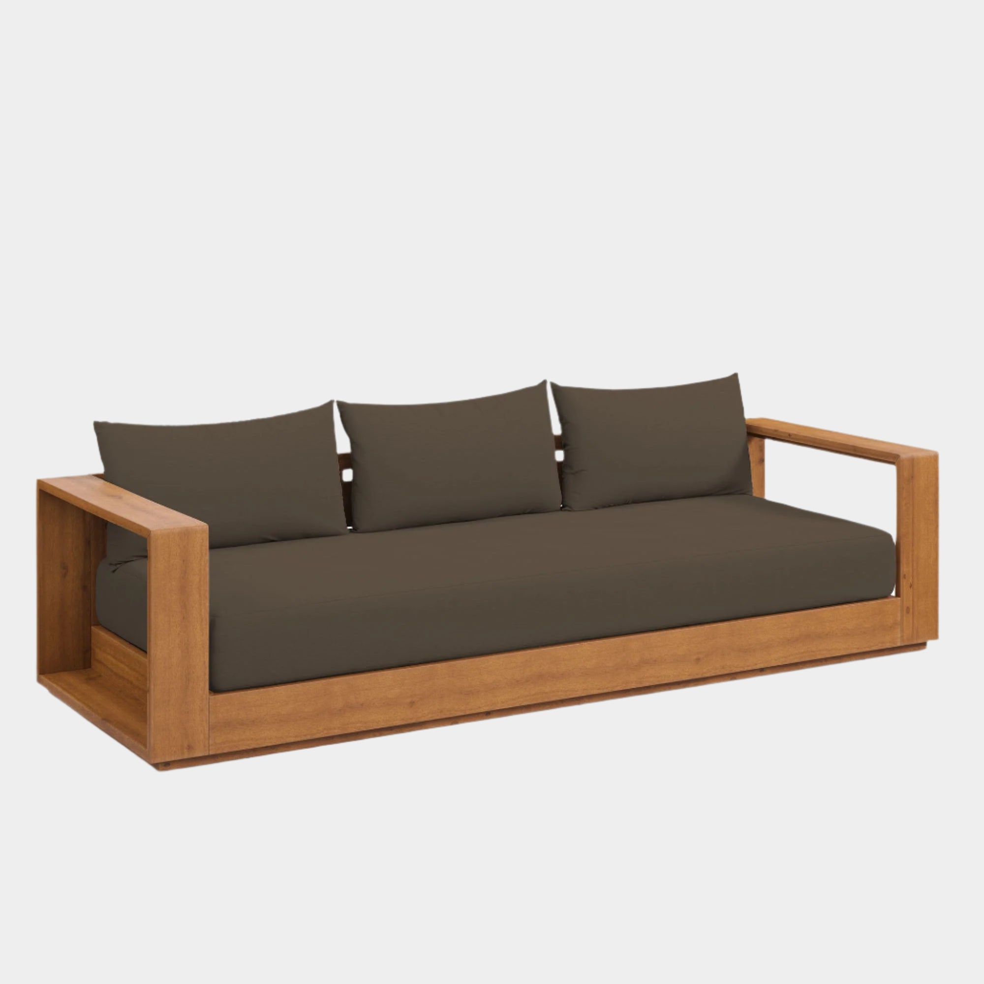 Tahoe Outdoor Patio Acacia Wood Sofa