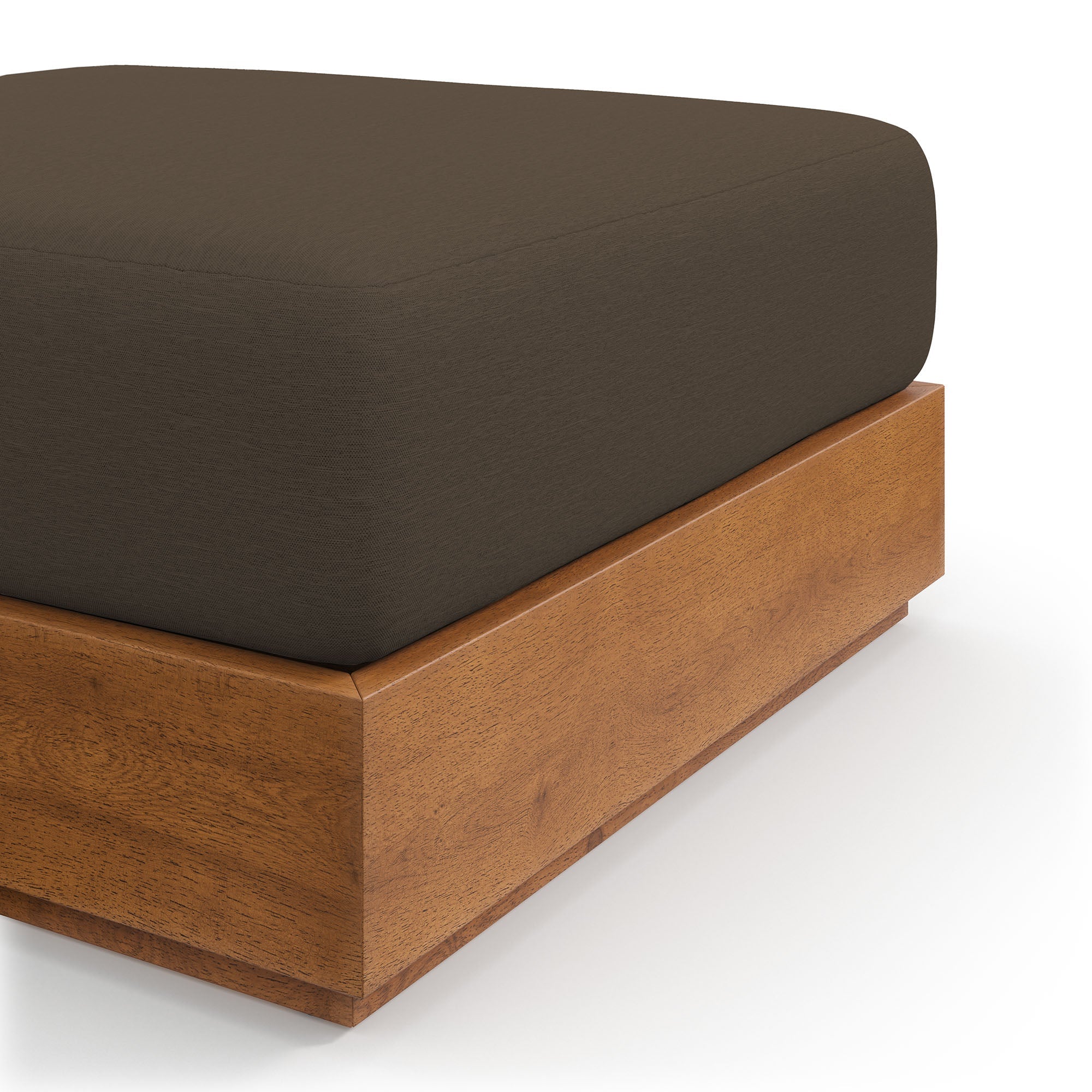 Tahoe Outdoor Patio Acacia Wood Ottoman