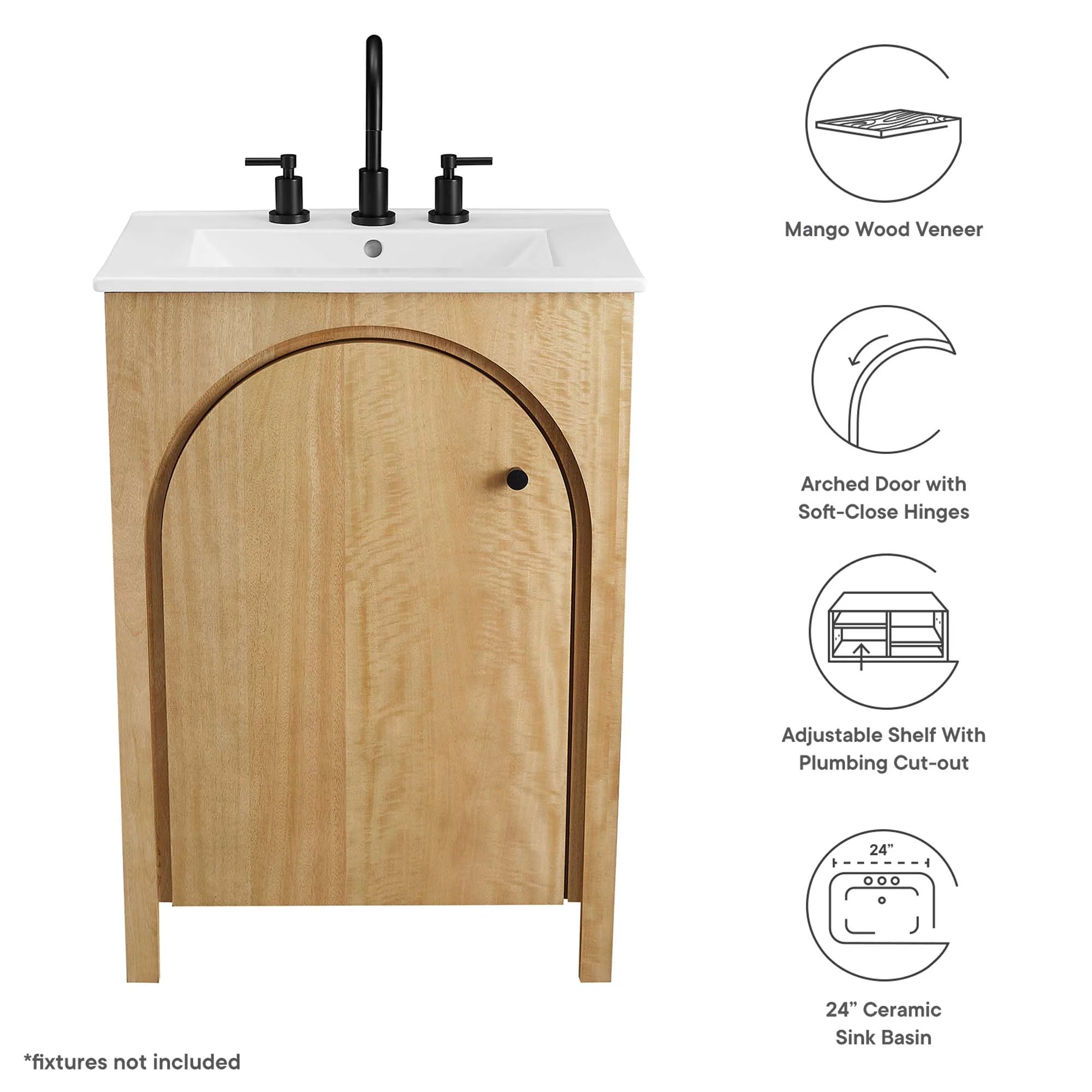 Meuble-lavabo de salle de bain Appia inclus