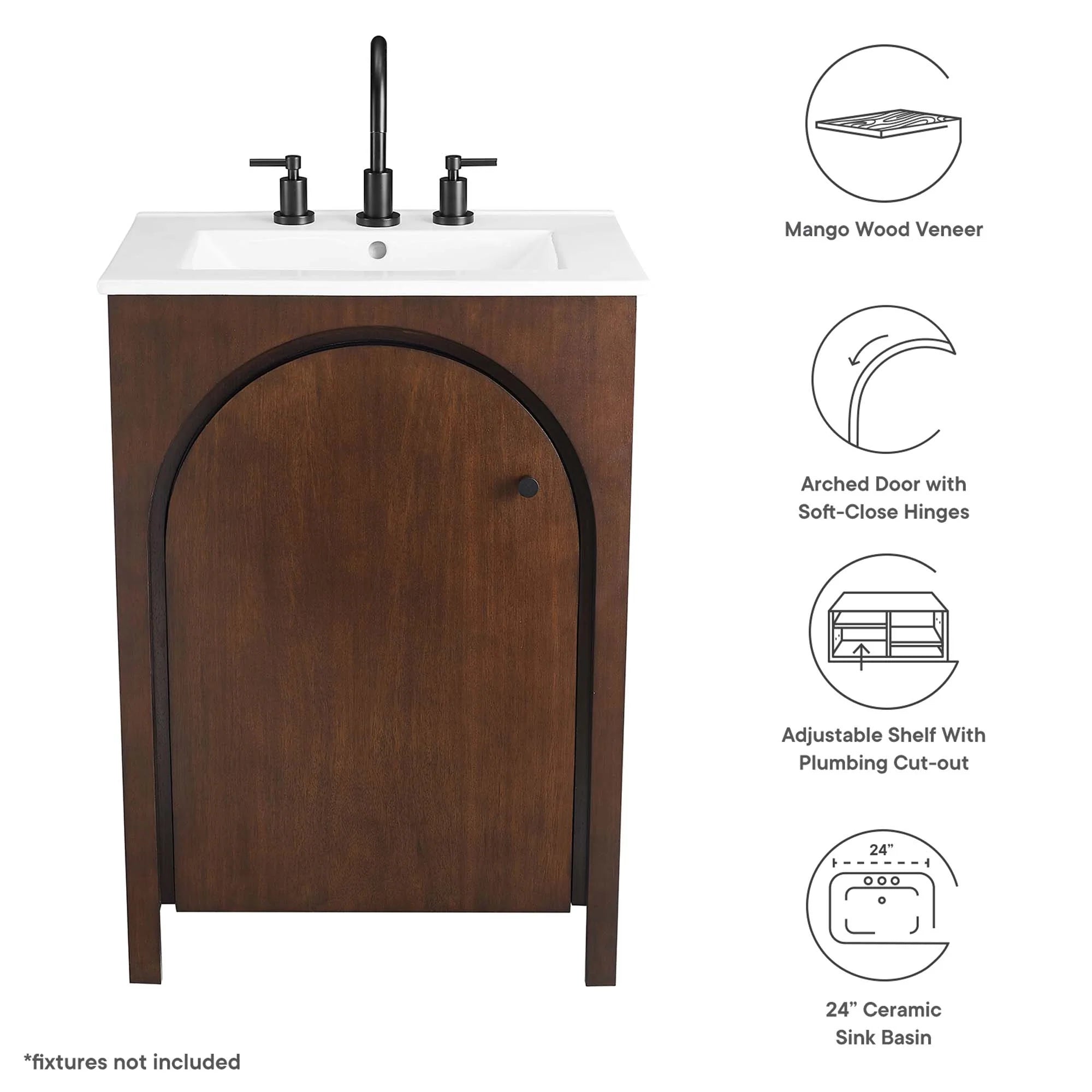 Meuble-lavabo de salle de bain Appia inclus