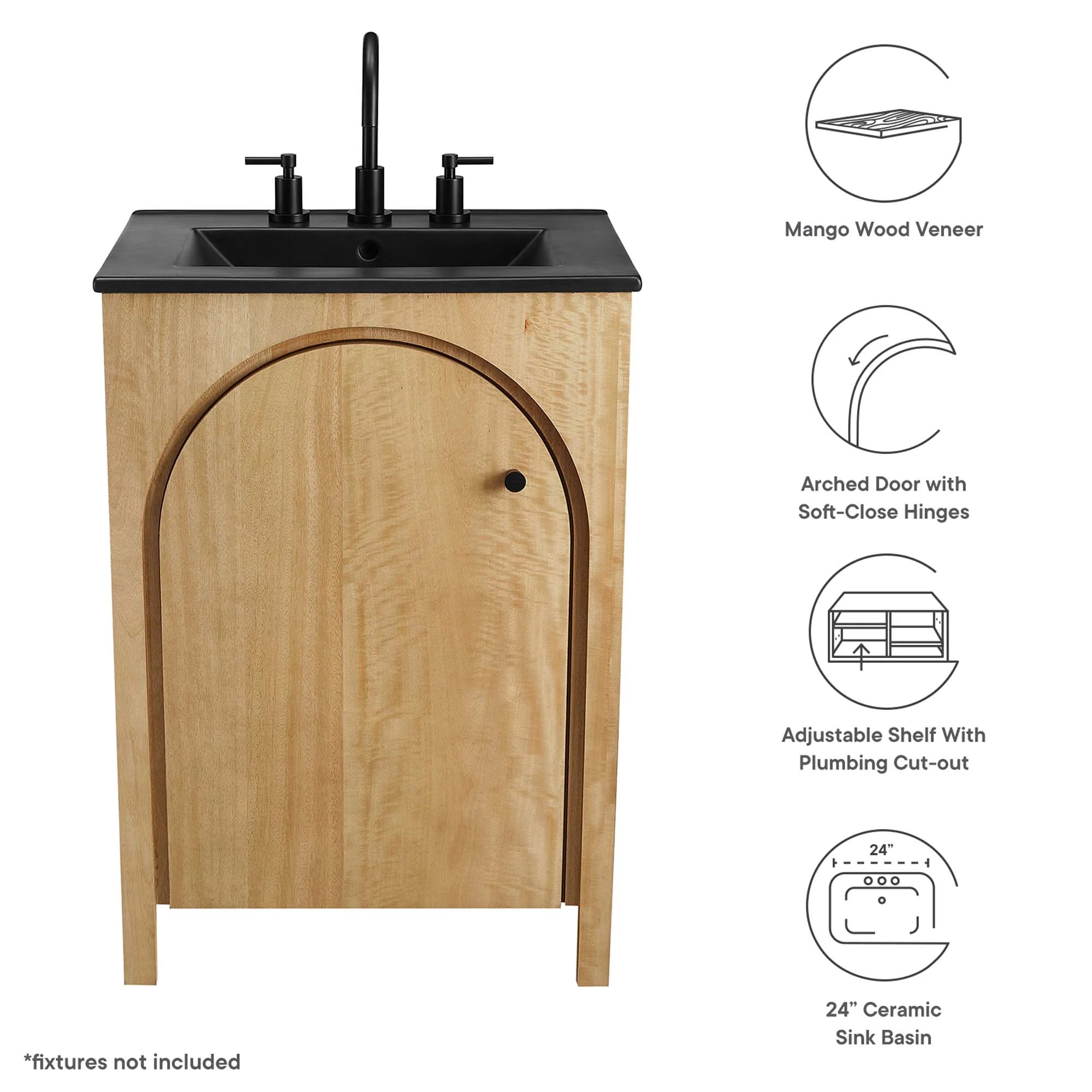 Meuble-lavabo de salle de bain Appia inclus