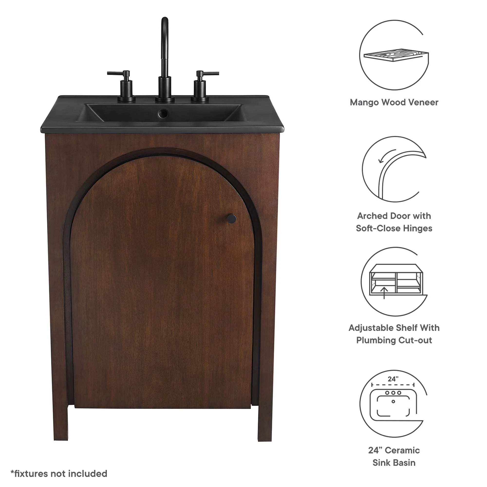 Meuble-lavabo de salle de bain Appia inclus