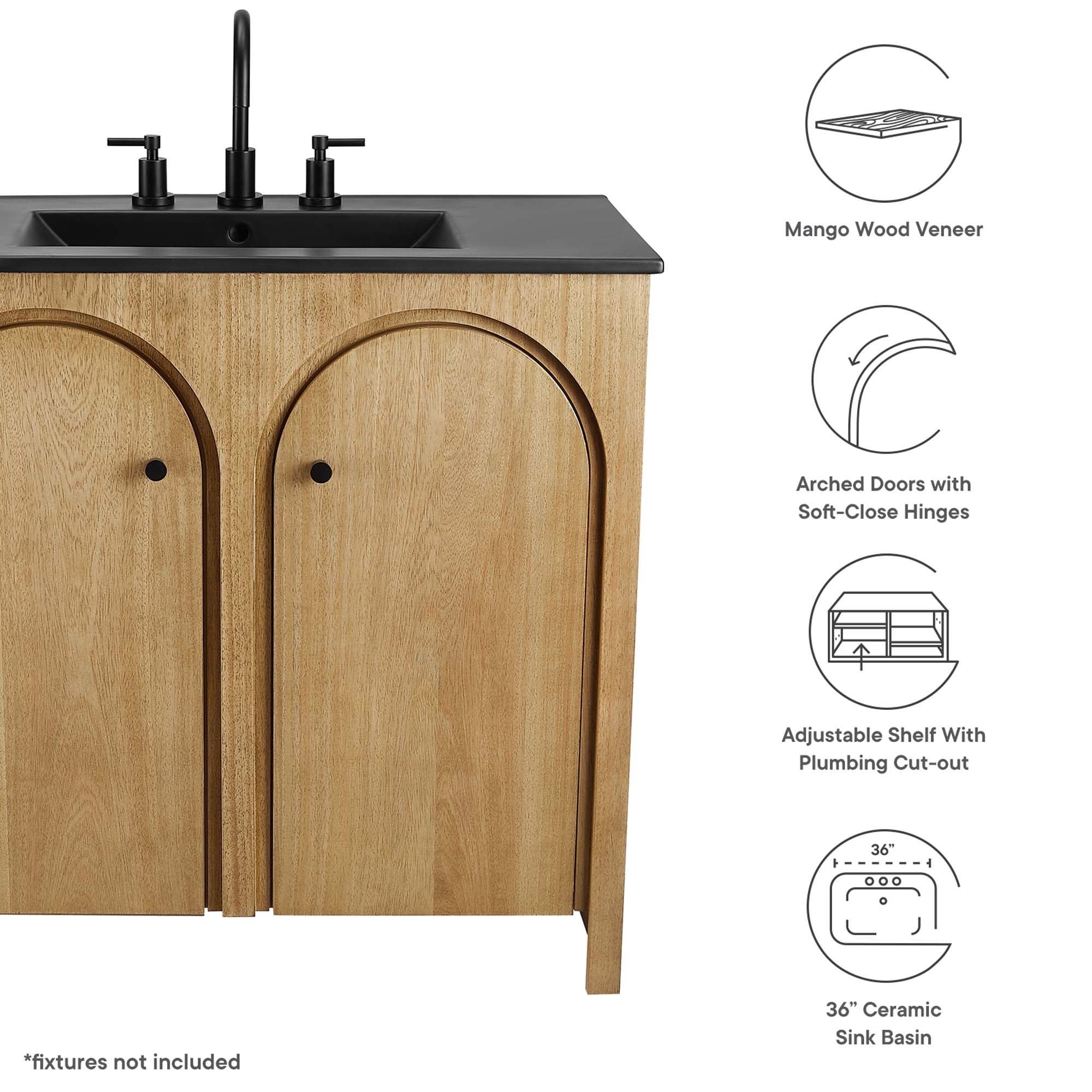 Meuble-lavabo de salle de bain Appia inclus