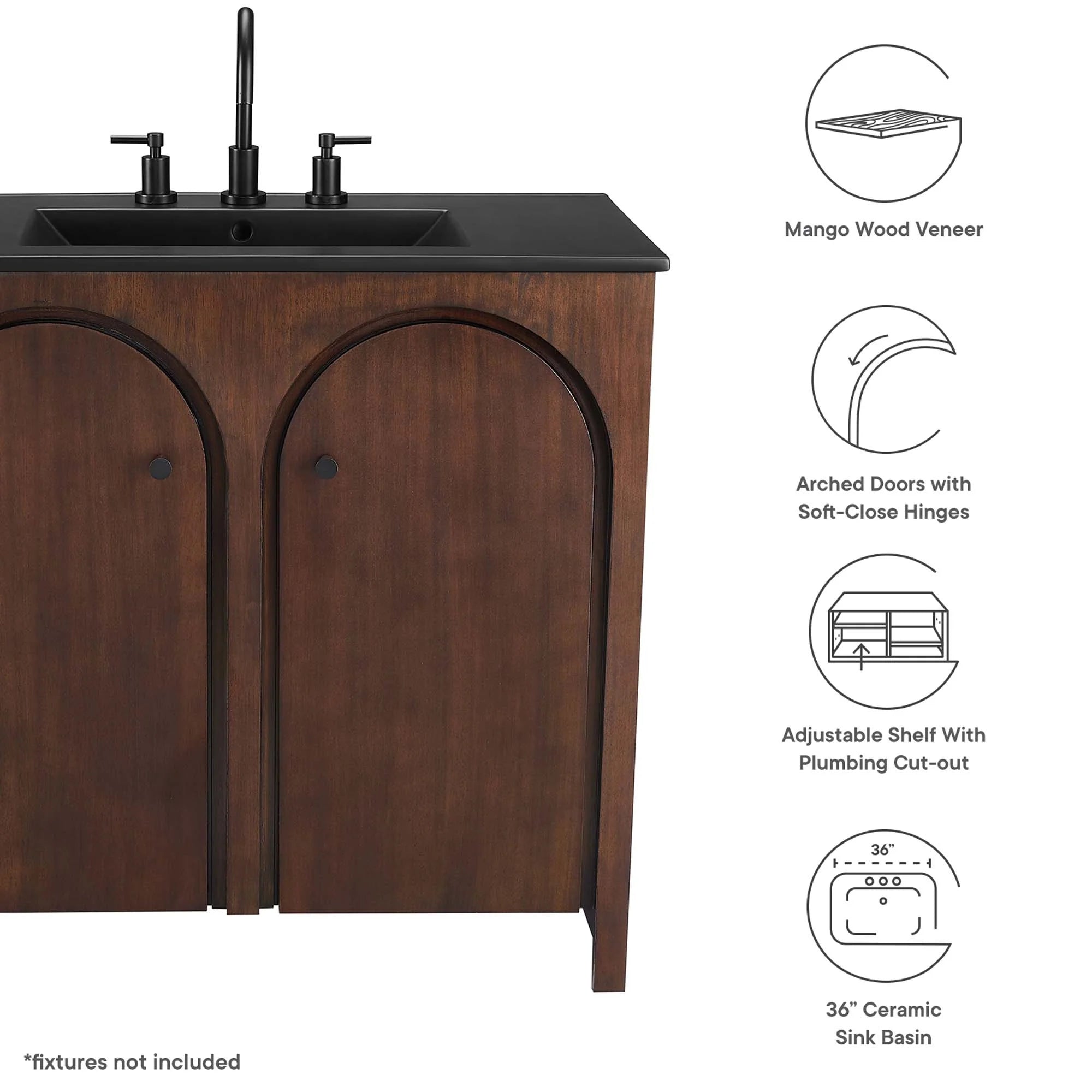 Meuble-lavabo de salle de bain Appia inclus