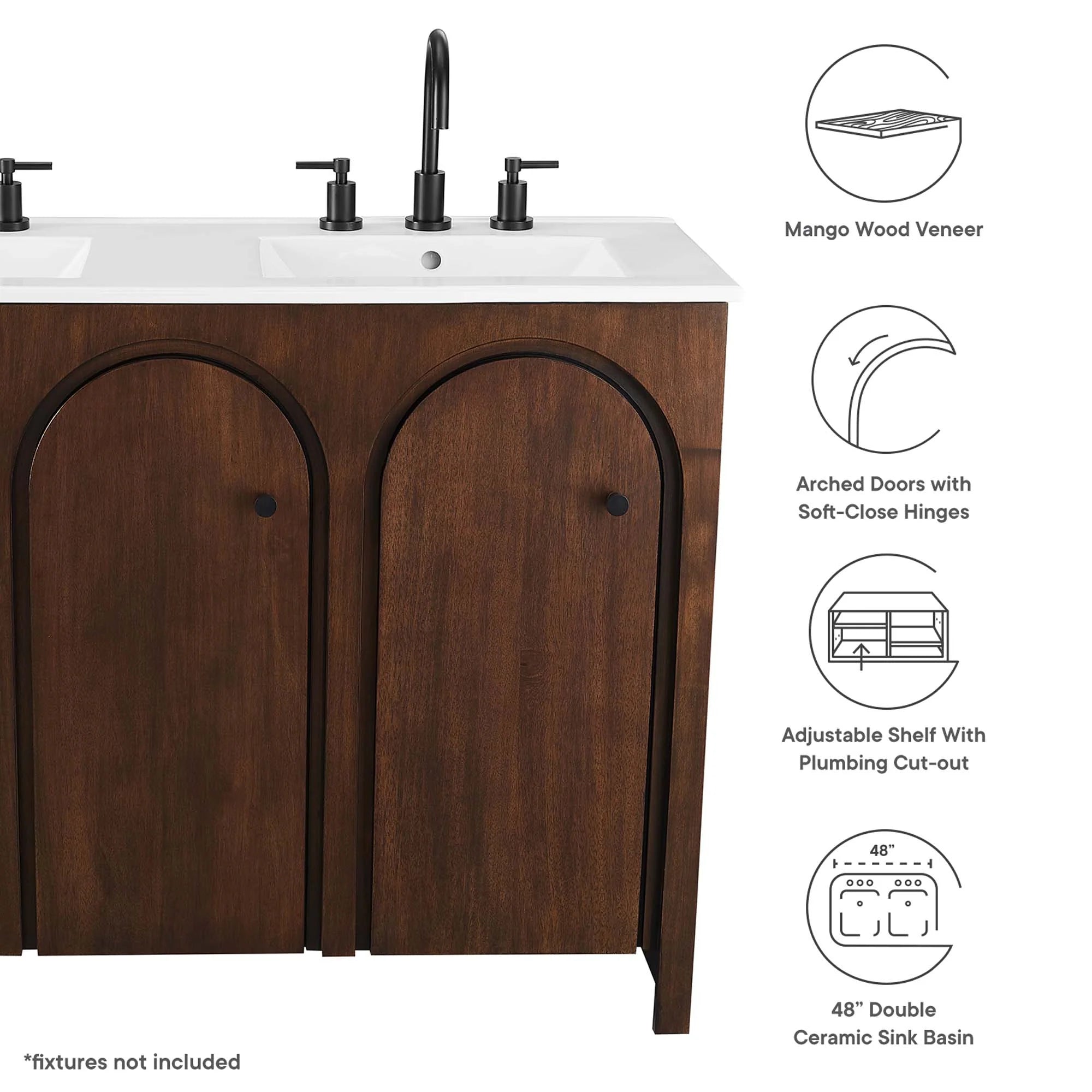 Meuble-lavabo de salle de bain Appia inclus