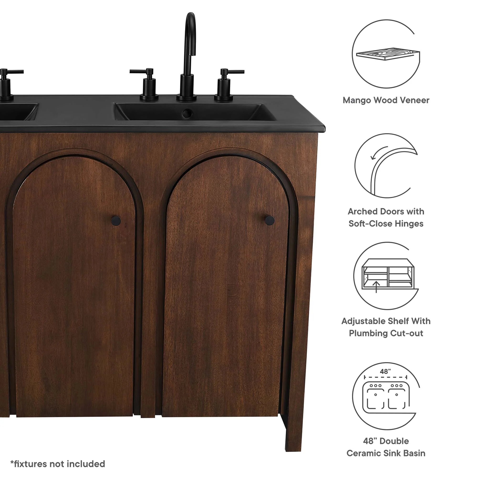 Meuble-lavabo de salle de bain Appia inclus