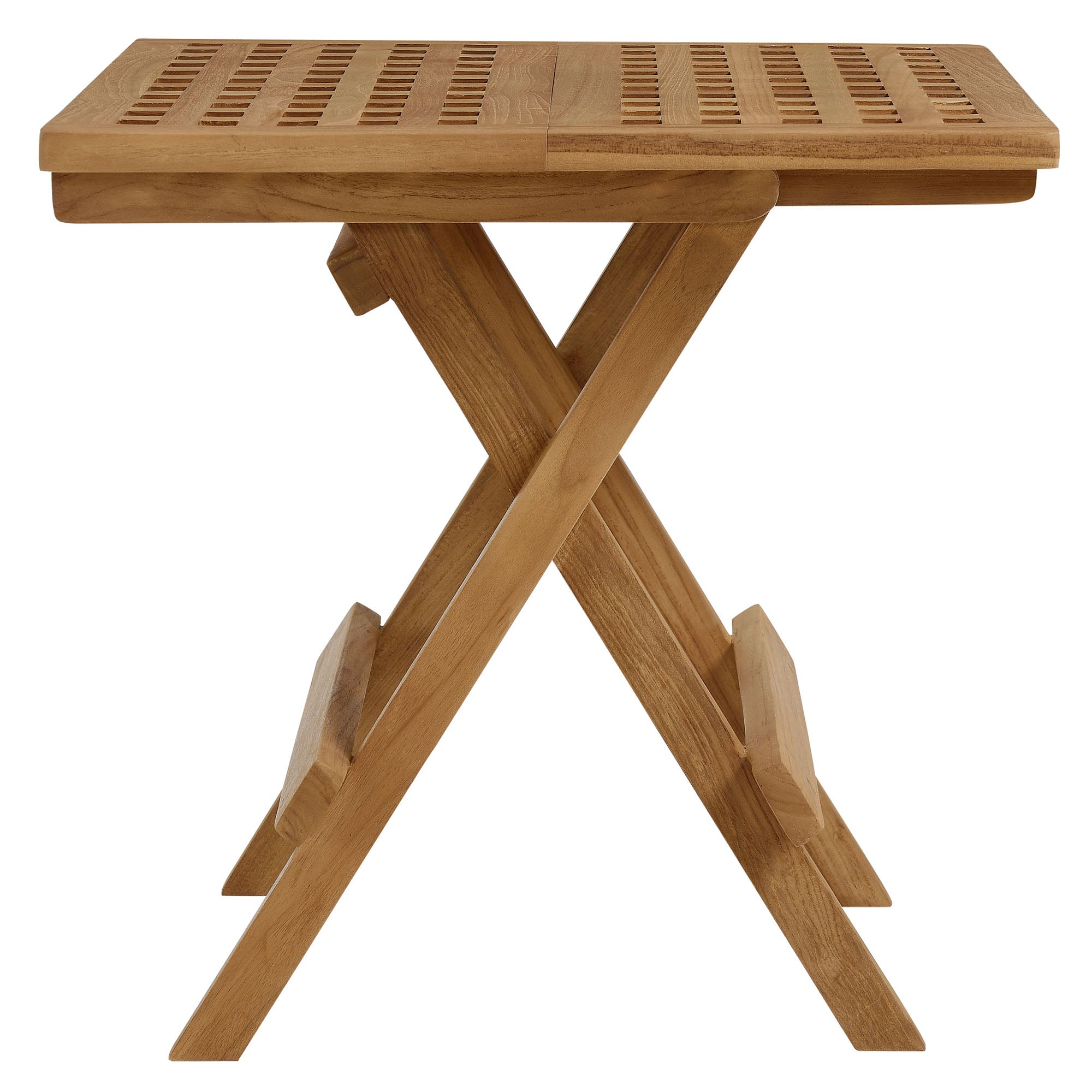 Table d'appoint Vienna Outdoor Patio en bois de teck naturel 