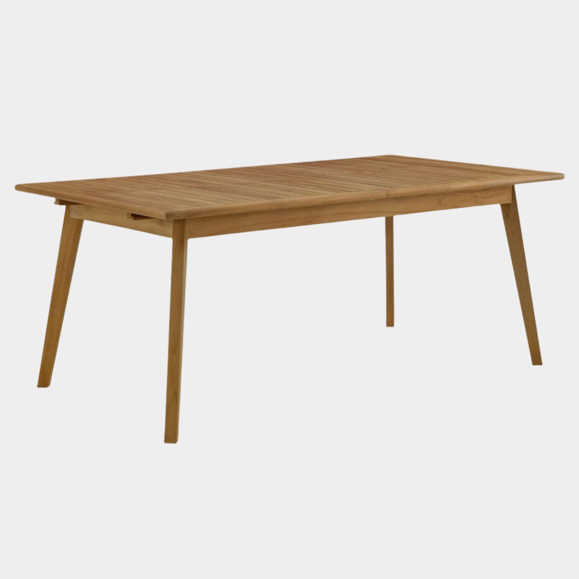 Table à manger extensible en bois de teck pour patio extérieur de Vienne en couleur naturelle 