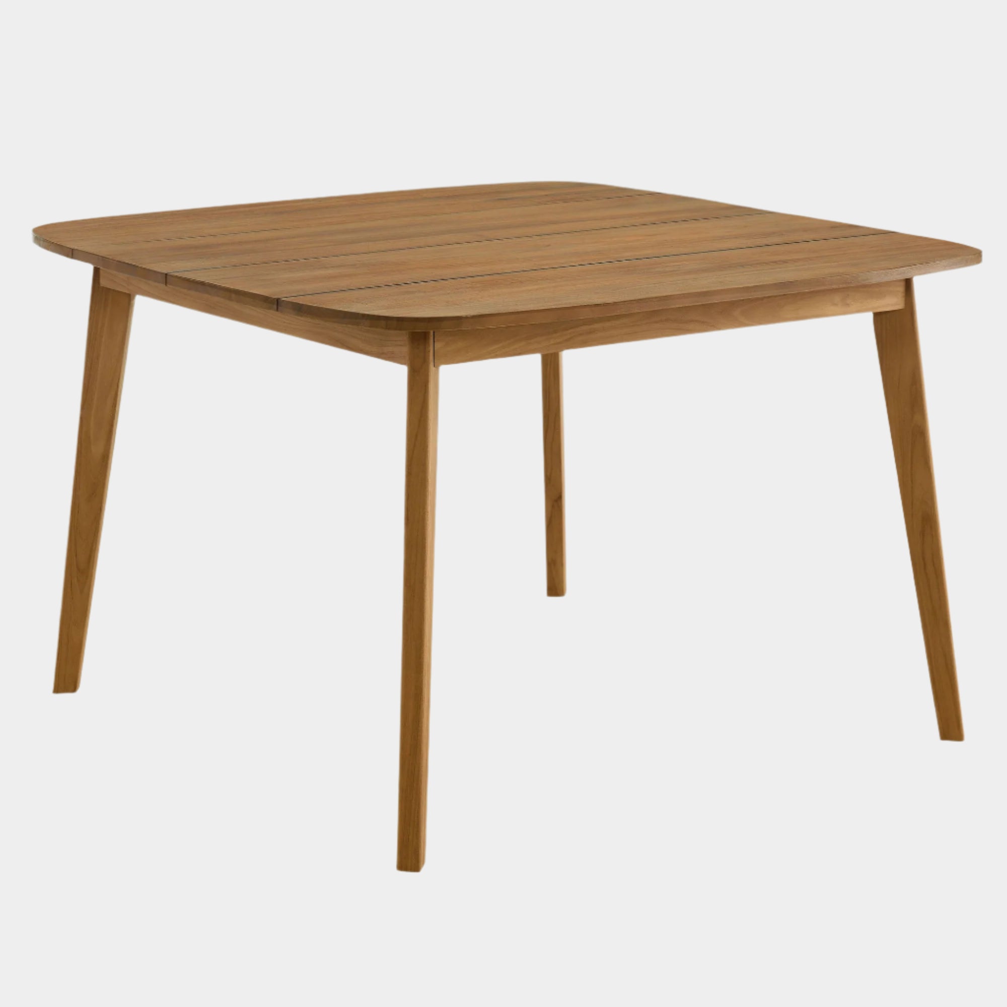 Table à manger carrée en bois de teck pour patio extérieur Vienna de 46 po en naturel 