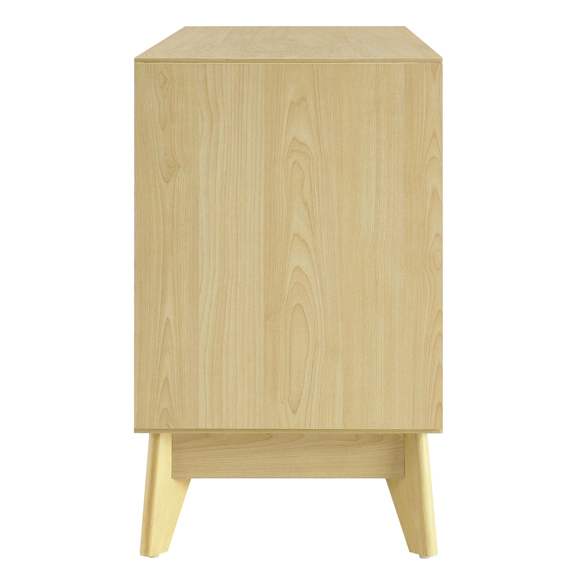 Nectar 43" Wood Grain Accent Cabinet in Natural White