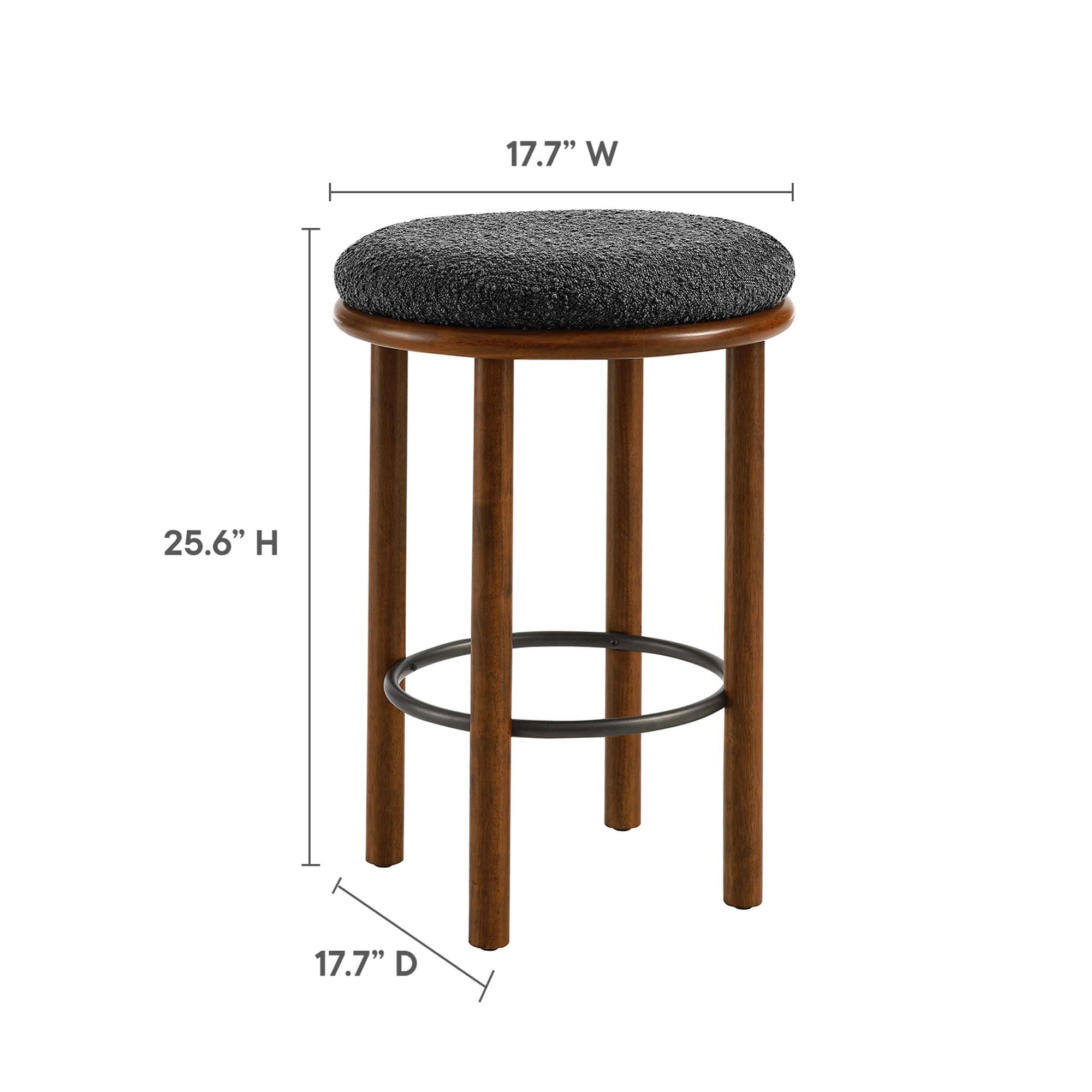 Fable Boucle Fabric Counter Stools Set of 2