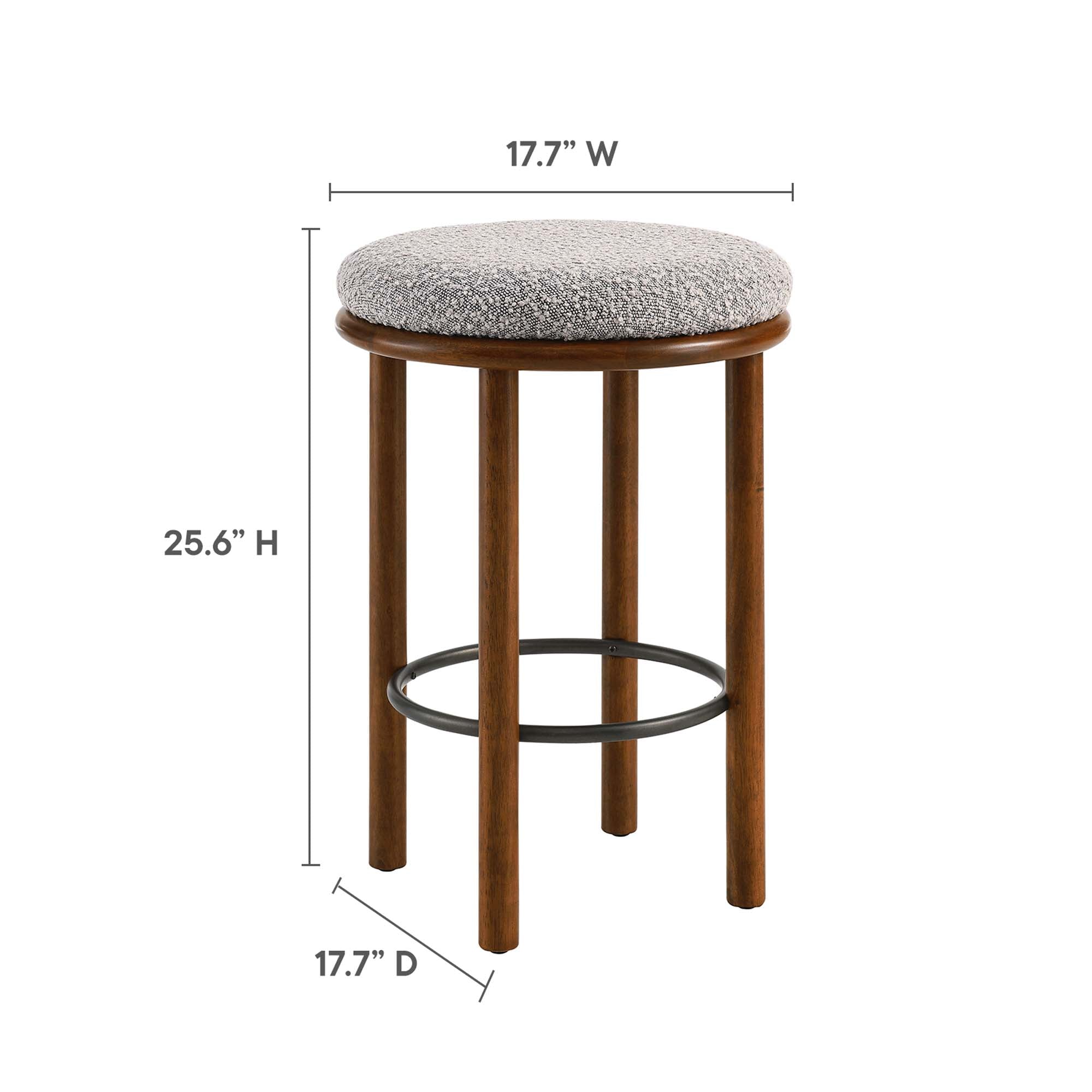 Fable Boucle Fabric Counter Stools Set of 2