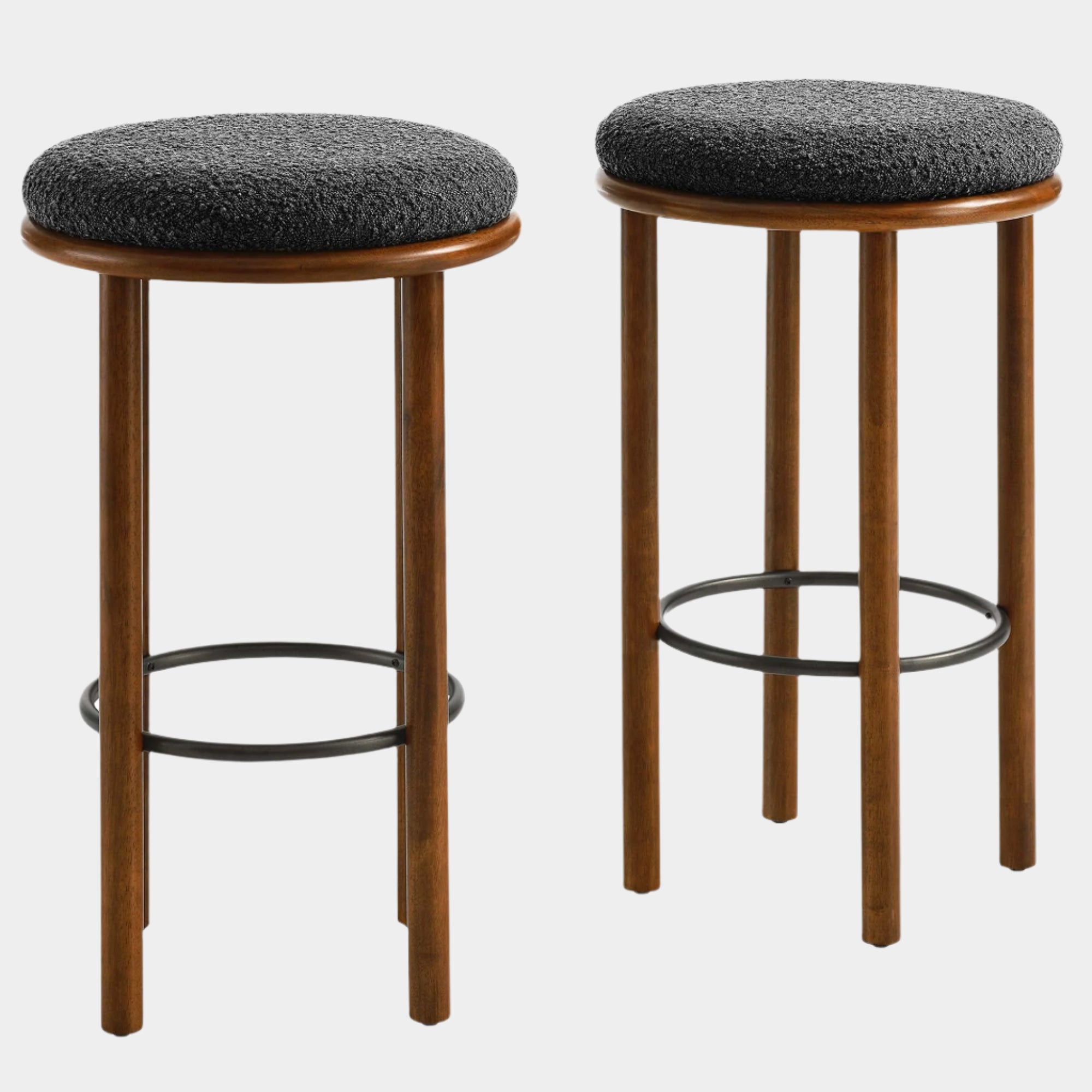 Fable Boucle Fabric Bar Stools Set of 2