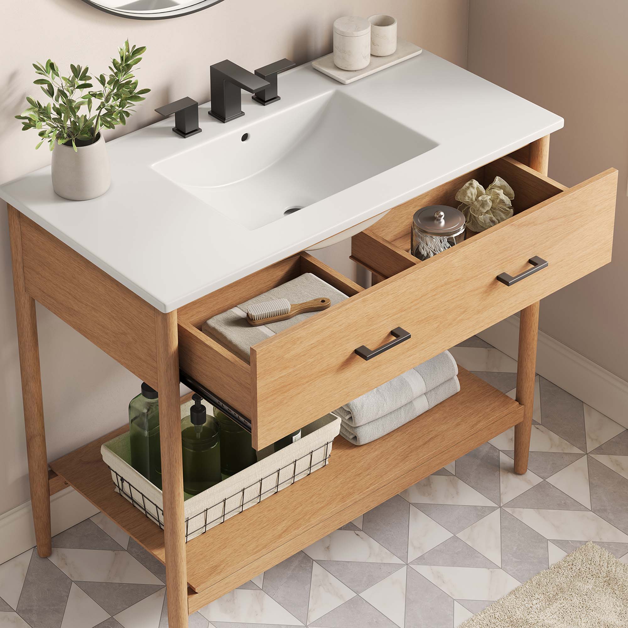 Zaire Bathroom Vanity Basin Included