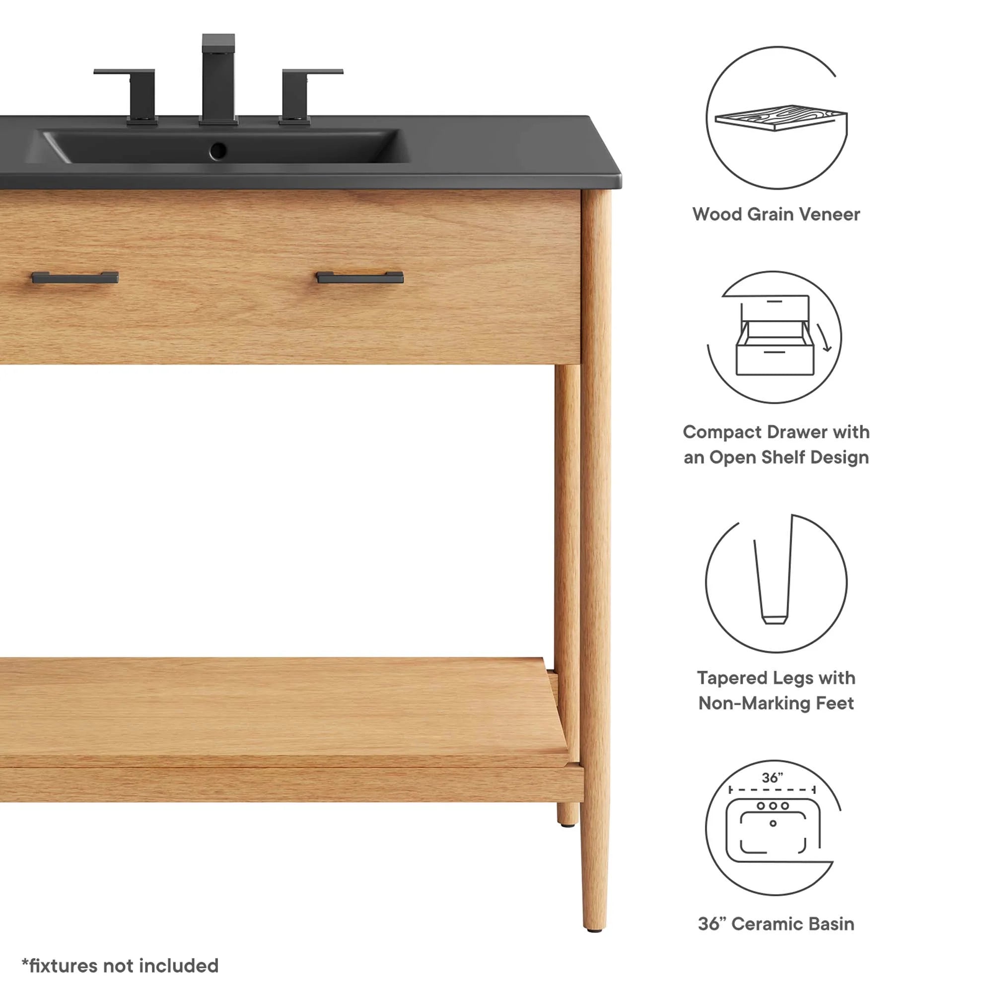 Zaire Bathroom Vanity Basin Included