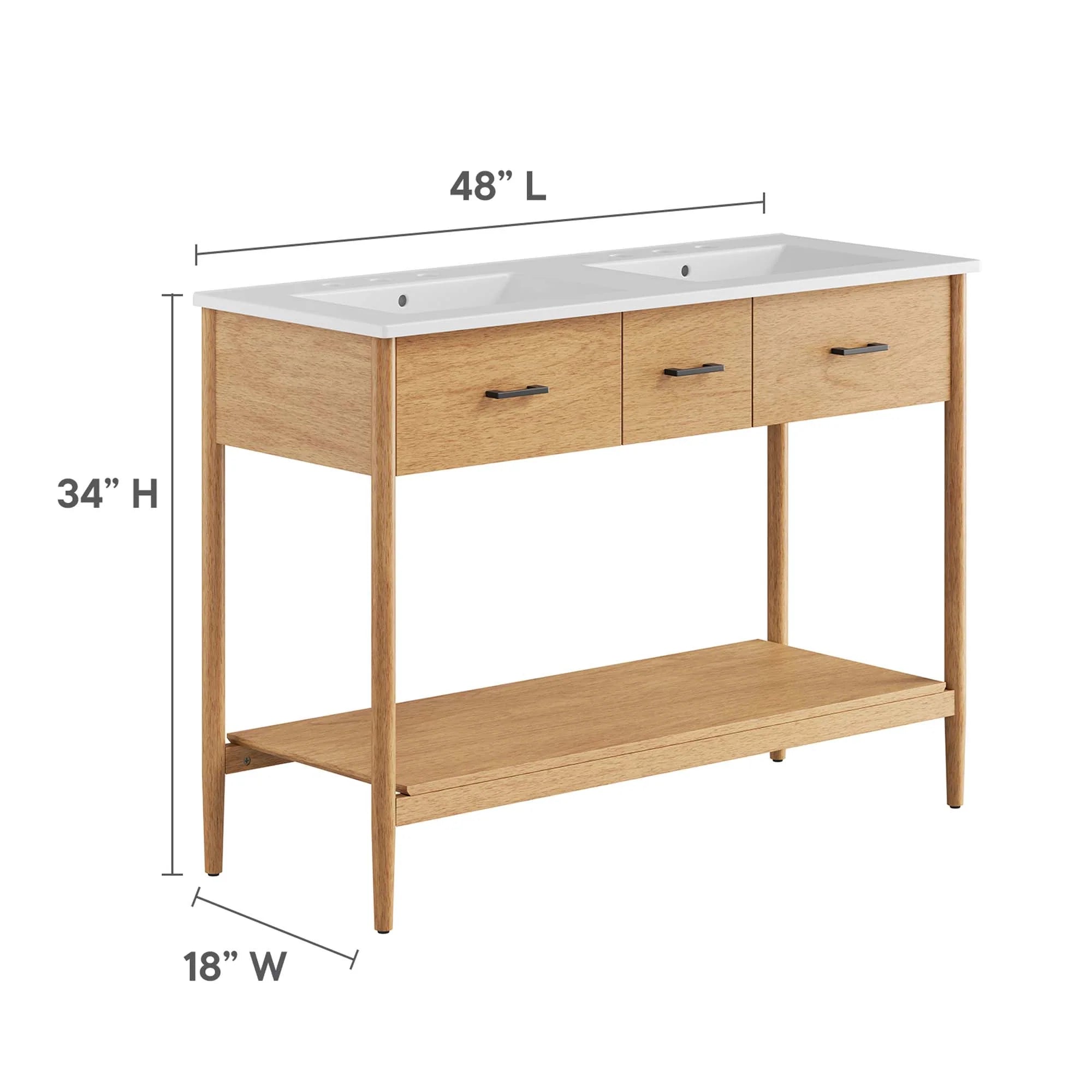 Meuble-lavabo de salle de bain Zaïre inclus