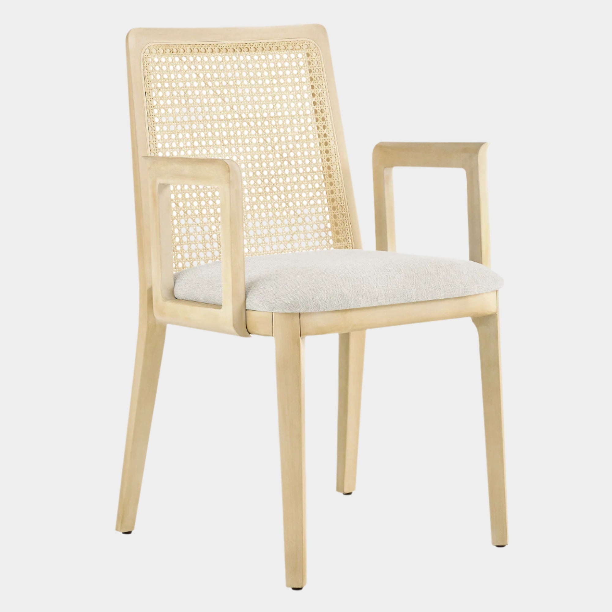 Monarch Beech Wood and Rattan Dining Armchair