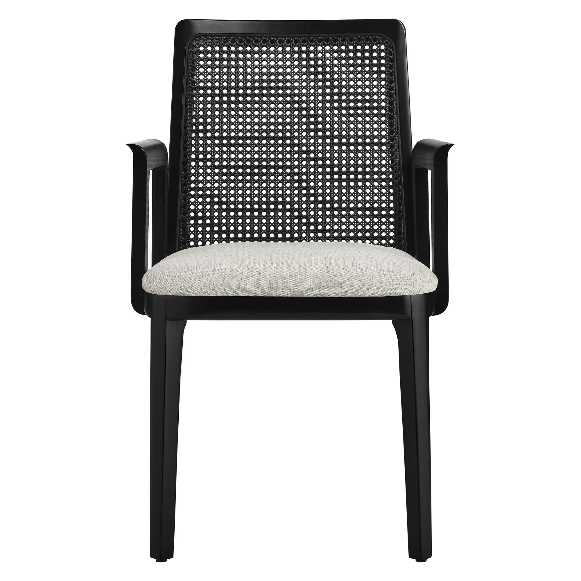 Monarch Beech Wood and Rattan Dining Armchair